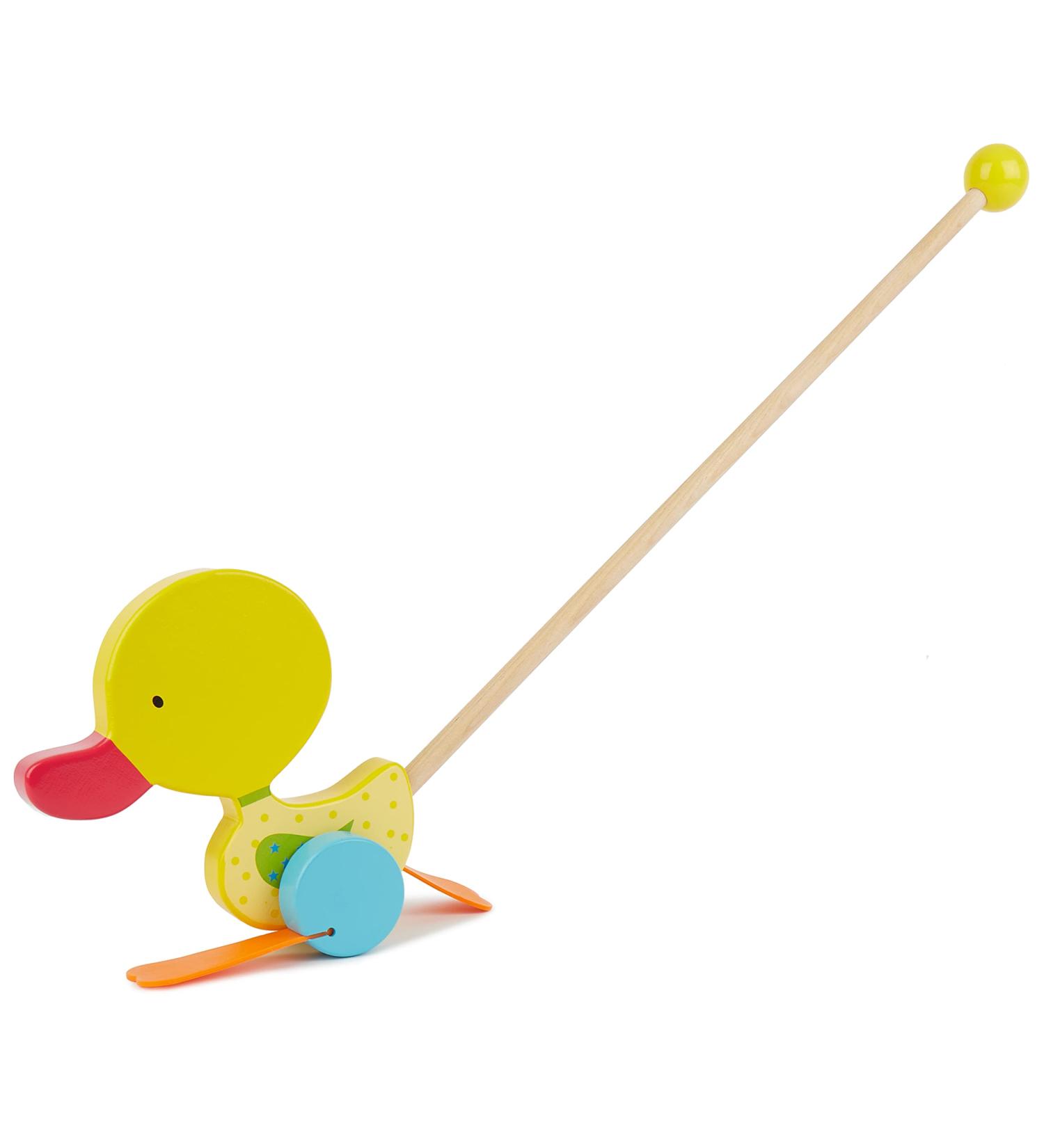 Bieco Wooden Duck Sliding Toy | Fun Pulling Animal for Toddlers | Perfect Sliding Toy for Boys & Girls | Early Learning Wooden Animal | Safe & Durable Baby Toy - Buy Online on GoSupps.com