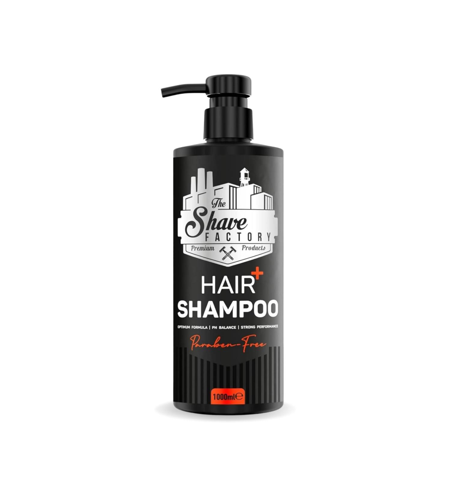The Shave Factory Paraben Free Hair Shampoo Natural Formula for Healthy and Shiny Hair Free from Harmful Chemicals Suitable for Daily Use 1000ML - Buy Online on GoSupps.com