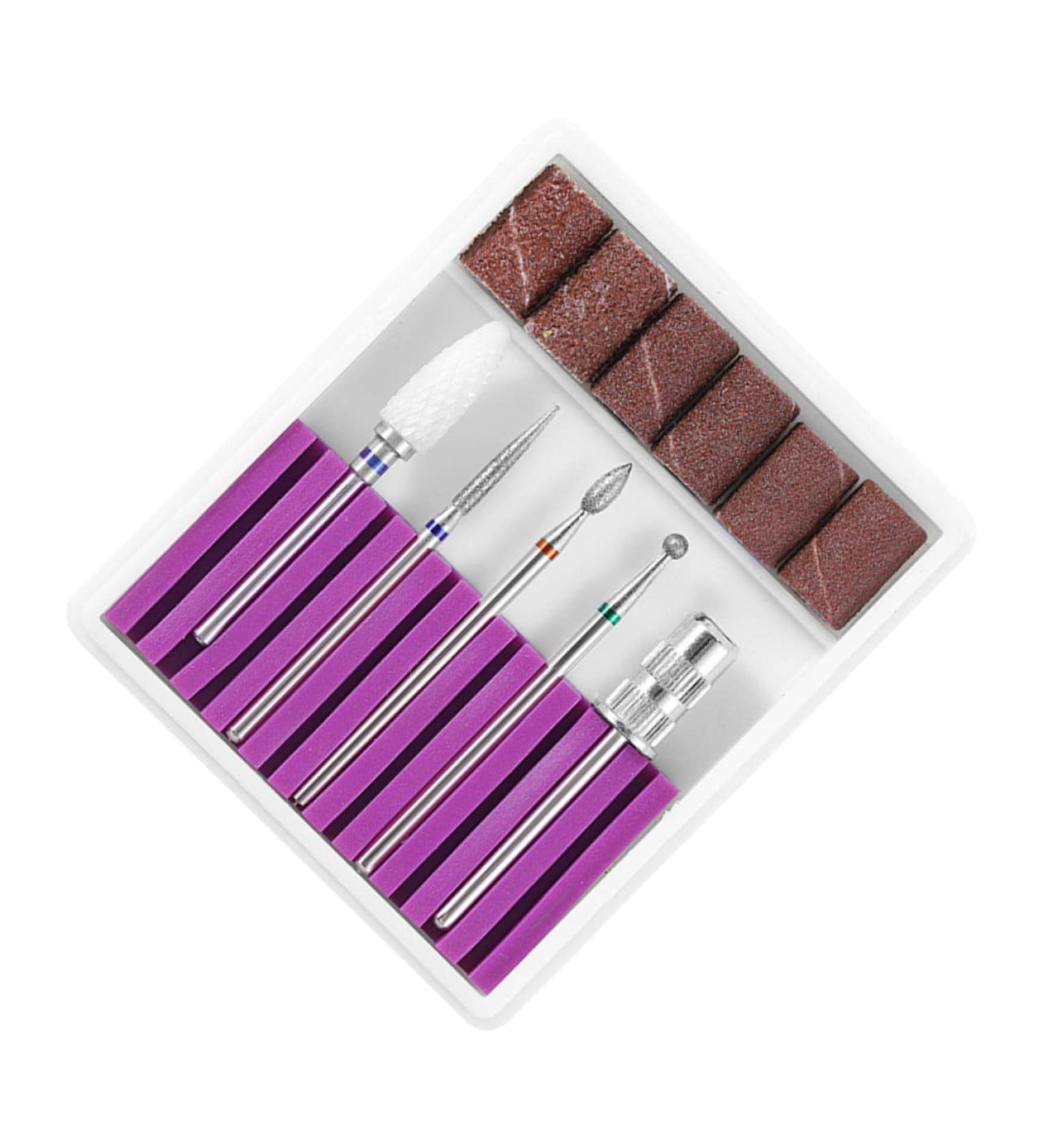 FOMIYES 1 Set Kit Nails Cuticle Drill Bit Nail Grinding Head Nail Gel Beginner Nail File Bits Nail Drill Bits Electric Manicure Nail File Nail Bits Purple Alloy Tool 6.5x5.5cm Purple - Buy Online on GoSupps.com