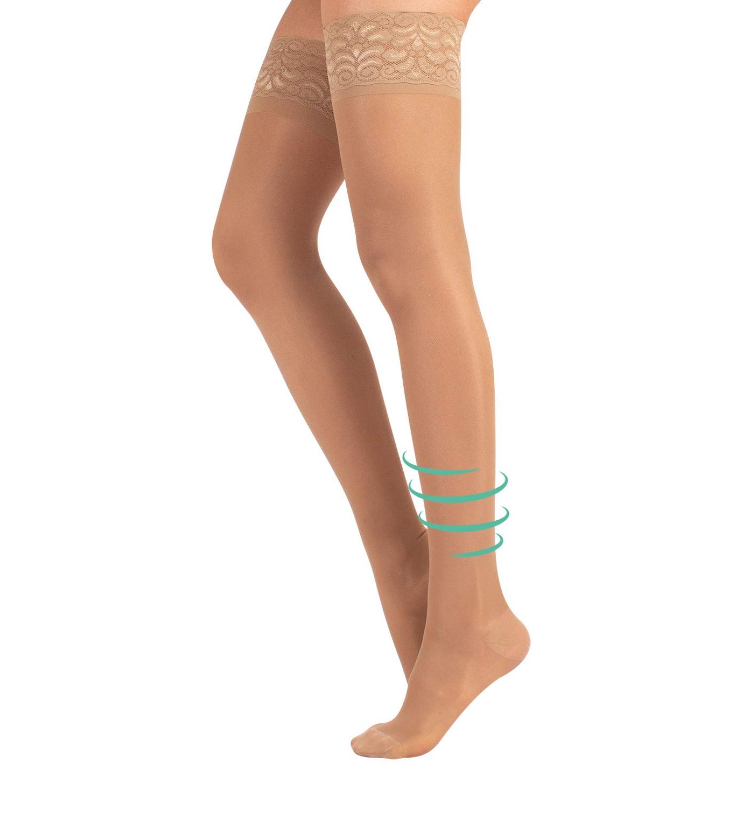 Medical Support Hold Up Compression Stocking | 15-21 mm/Hg | S M L XL | Black & Skin Colors | Made in Italy - Buy Online on GoSupps.com