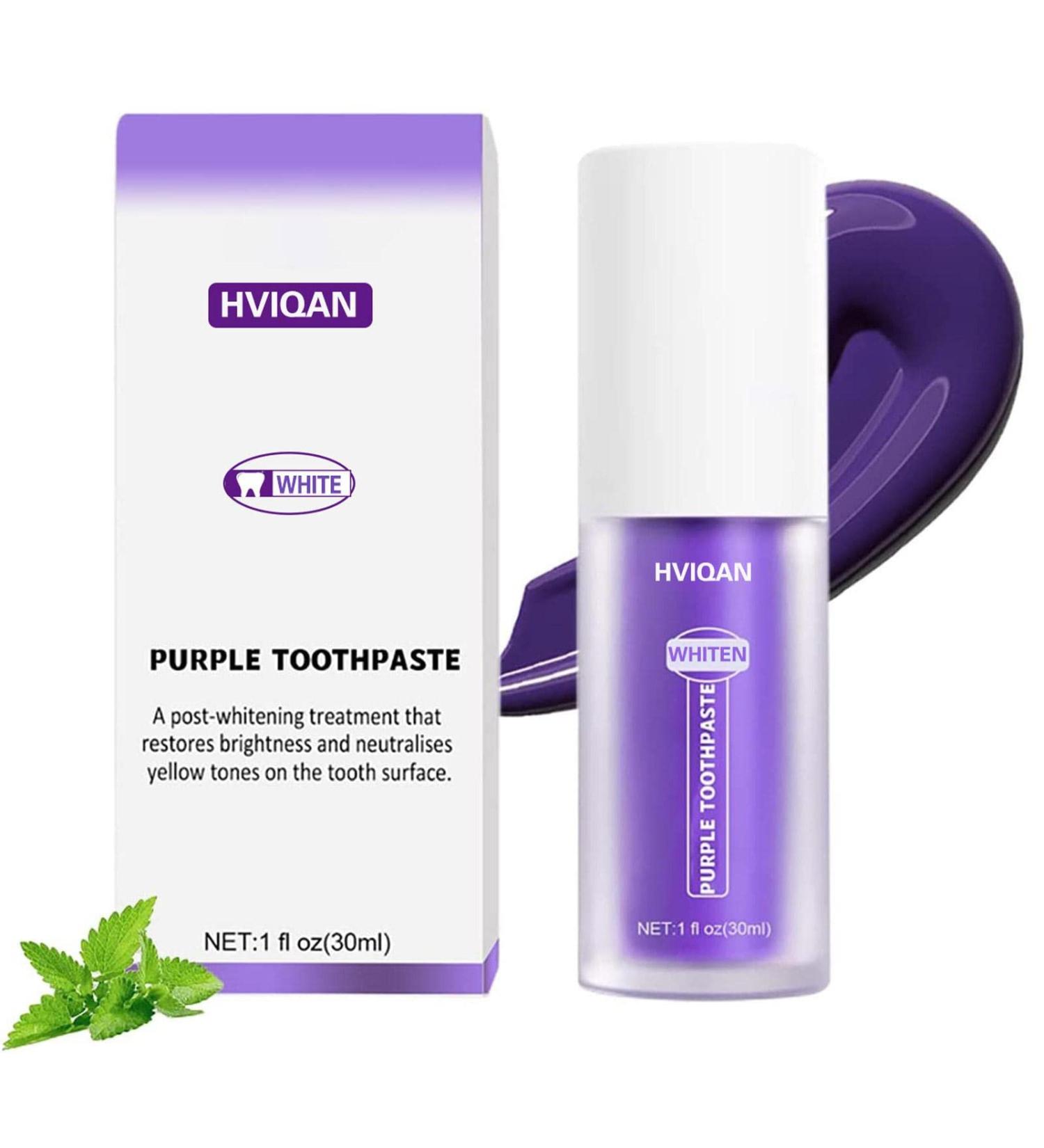 EUBEISAQI Purple Toothpaste Sensitive Teeth 30ml Purple Teeth White Toothpaste Toothpaste for correcting teeth color removing stains improving - Buy Online on GoSupps.com