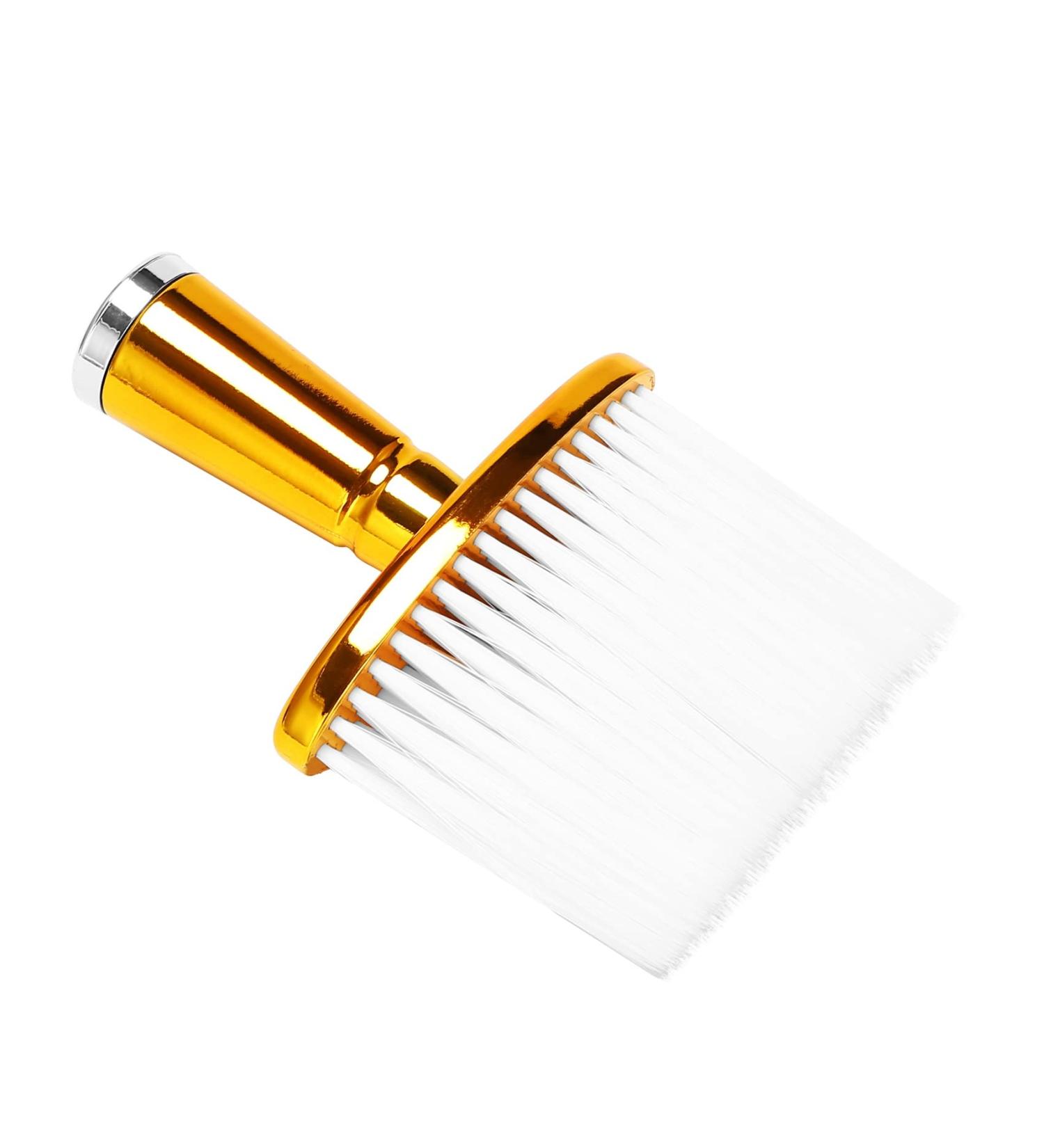 Kuuddker Soft Hair Brush Neck Face Duster Hairdressing Hair Cutting Cleaning Brush for Barber Salon Hairdressing Tools-Gold - Buy Online on GoSupps.com