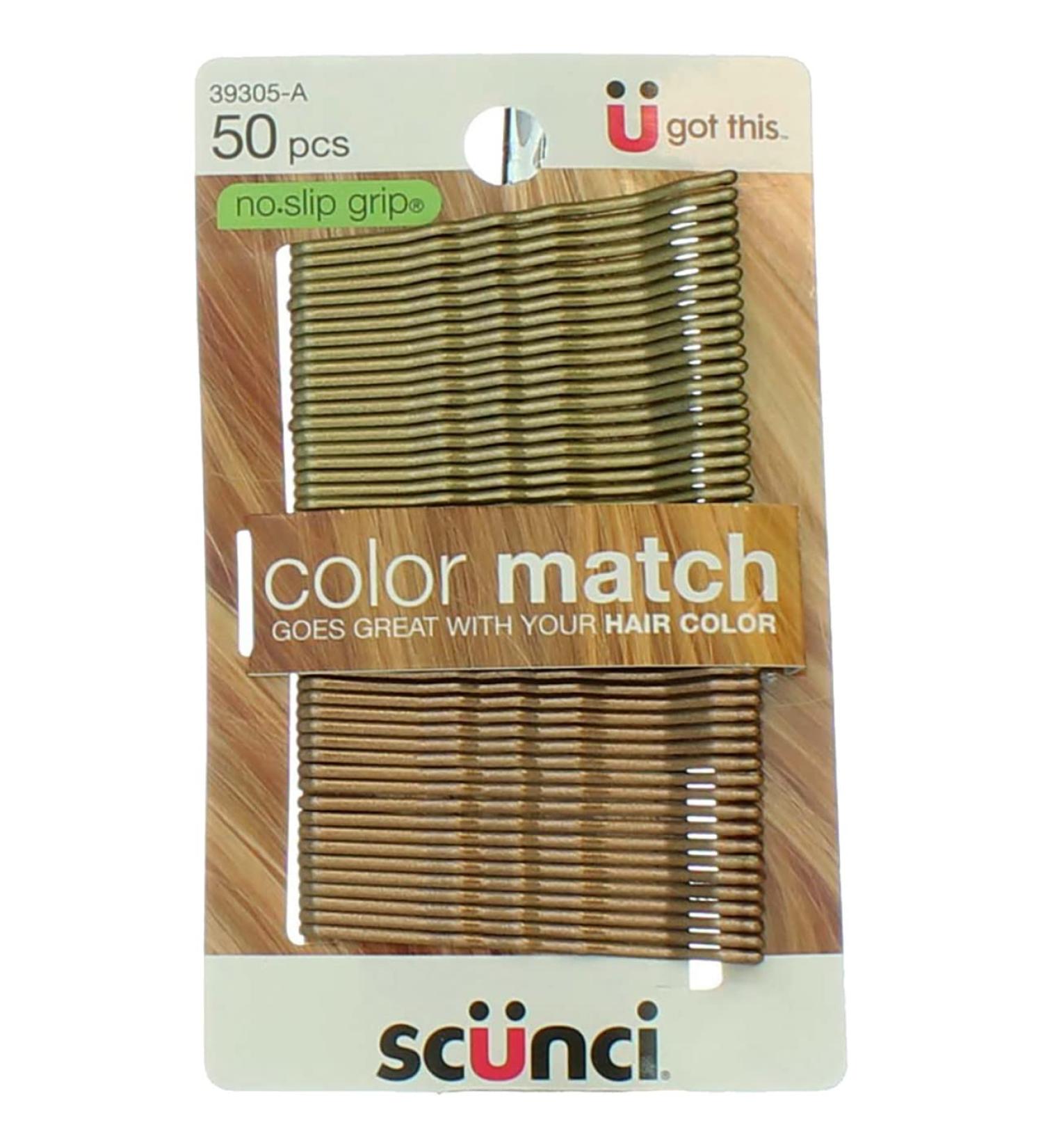Scunci No Slip Grip Bobby Pins for Blonde Hair - 50 Pack - Buy Online on GoSupps.com
