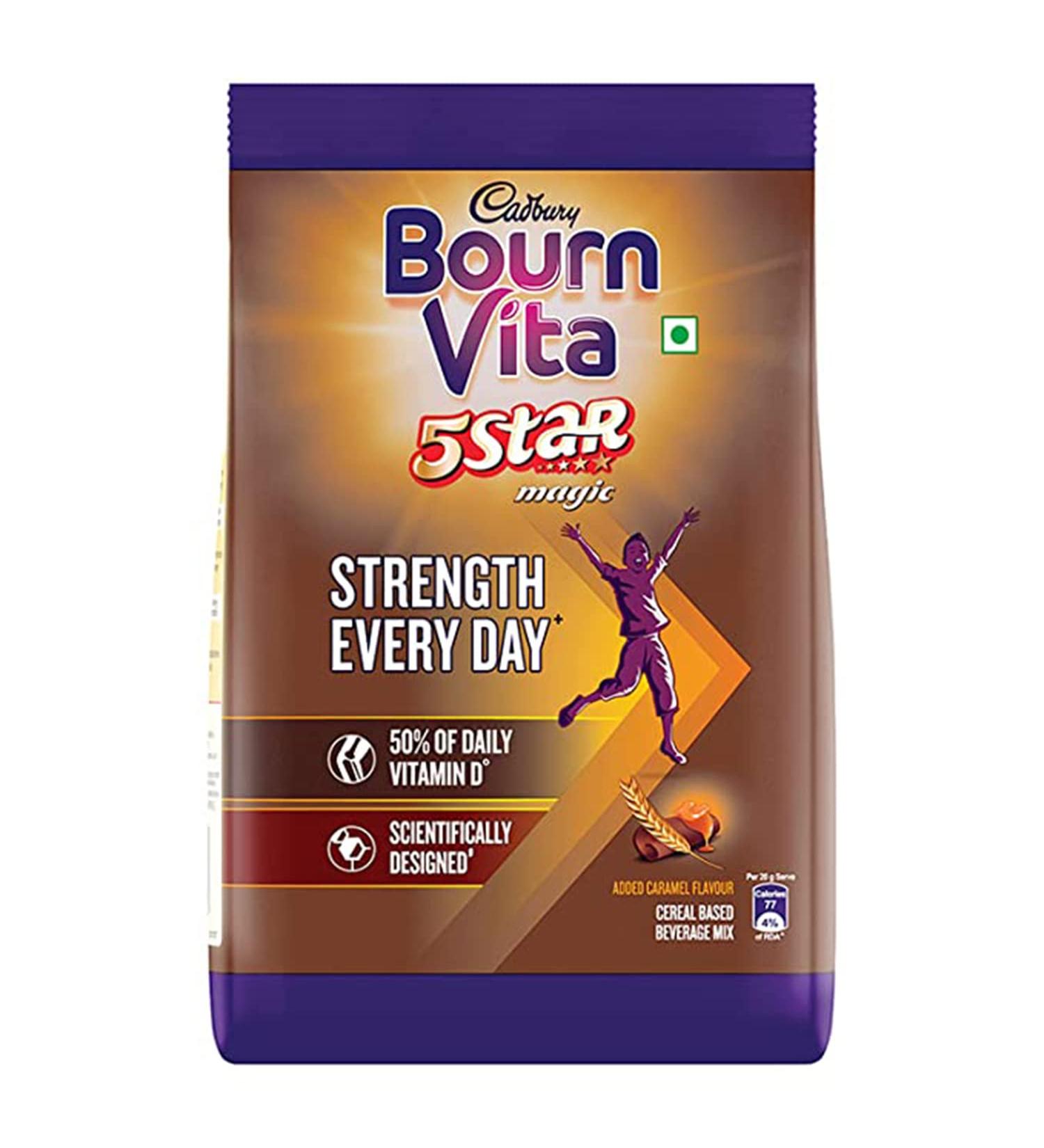 Cadbury Bournvita 5 Star Magic Chocolate Health Drink 500 Gm Refill Pack - Buy Online on GoSupps.com