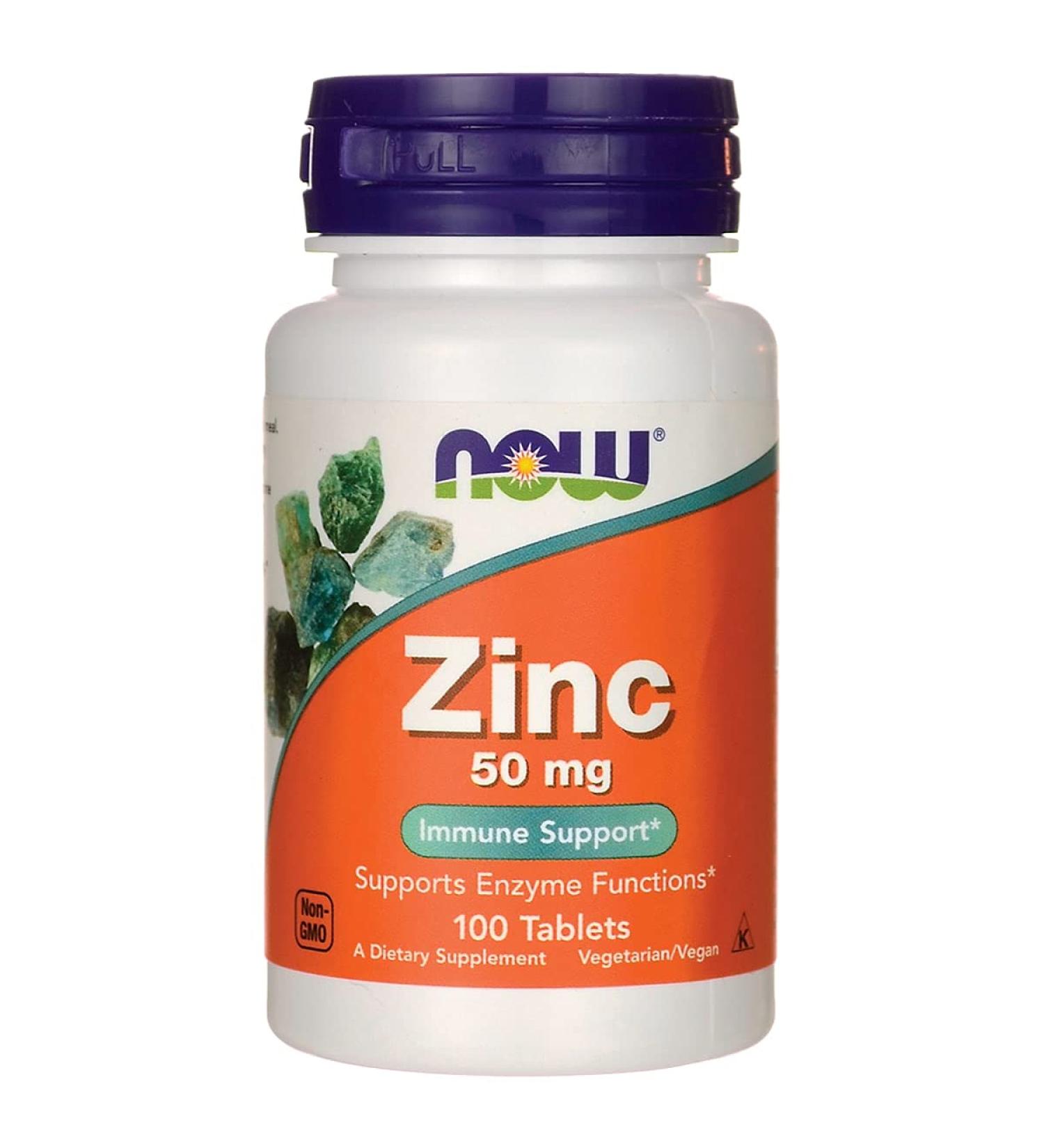 NOW Foods Zinc Gluconate 100 Tablets / 50mg - Buy Online on GoSupps.com