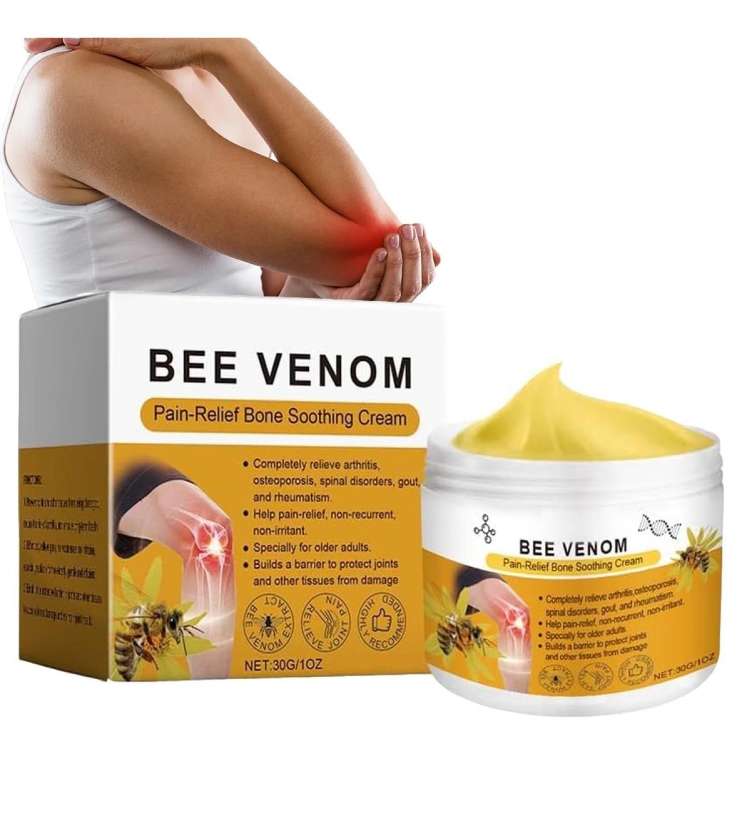 Bee Venom Pain Relief Bone Cream Bee Venom Cream For Arthritis Bee Venom Cream For Back Neck Hands Arthritis Pain Relief Back Leg Bee Venom Pain Relief 1pc - Buy Online on GoSupps.com