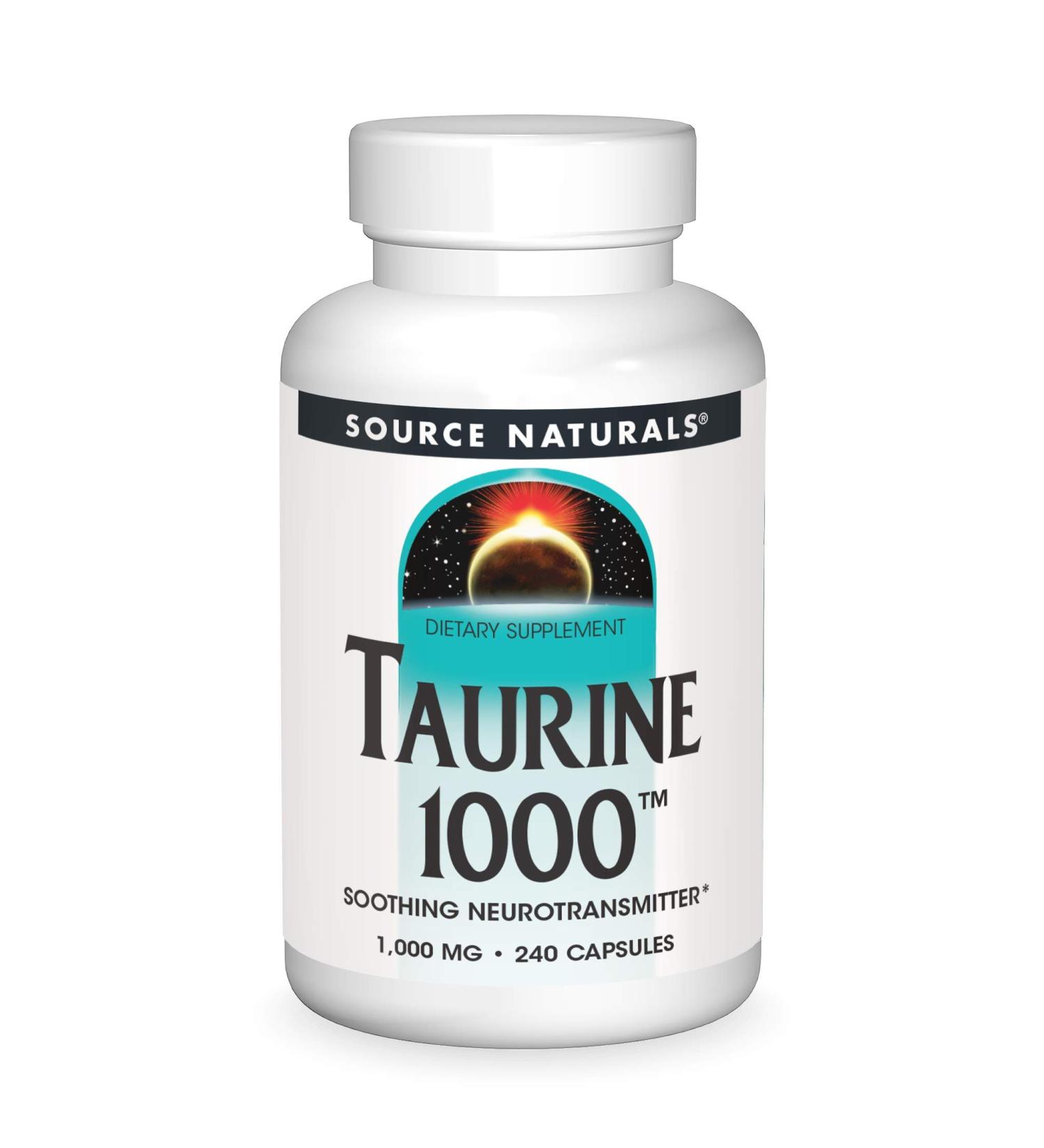 Source Naturals Taurine 1000 mg - 240 Capsules | High-Quality Amino Acid Supplement - Buy Online on GoSupps.com