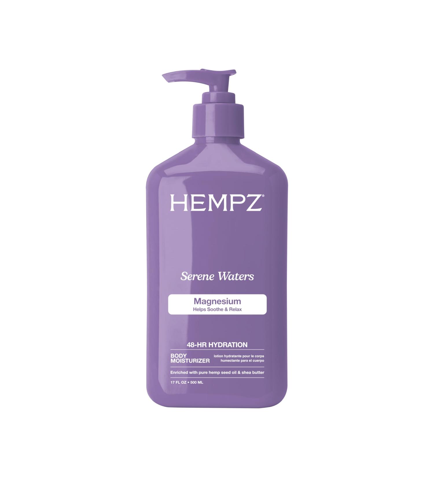 Hempz Magnesium Body Lotion Serene Waters Moisturizer Soothing and Hydrating with Arnica 17 fl.oz. - Buy Online on GoSupps.com