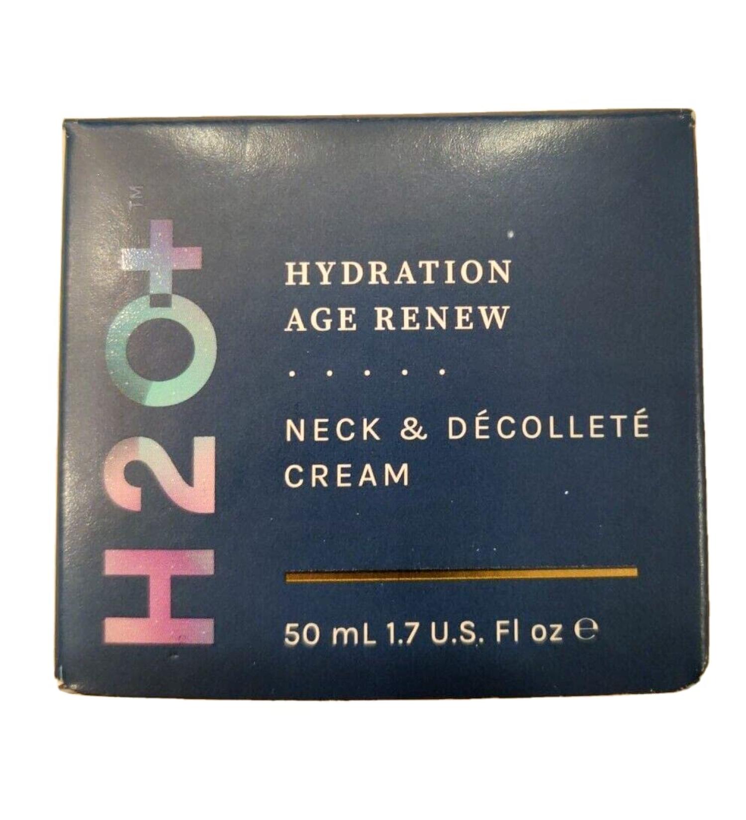 Hydration Age Renew Neck and D collet Cream by H2O+ Anti-Aging Formula to Improve Crepiness and Vertical Lines - Hydration Age Renew Collection Improves the Appearance of Fine Lines and Wrinkles