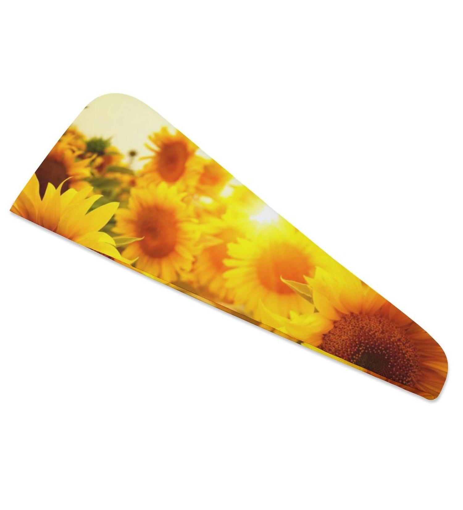 Field of Sunflowers Microfiber Hair Towel Wrap for Women | Super Absorbent Hair Turban | 10 x 26 | Fast International Shipping - Buy Online on GoSupps.com