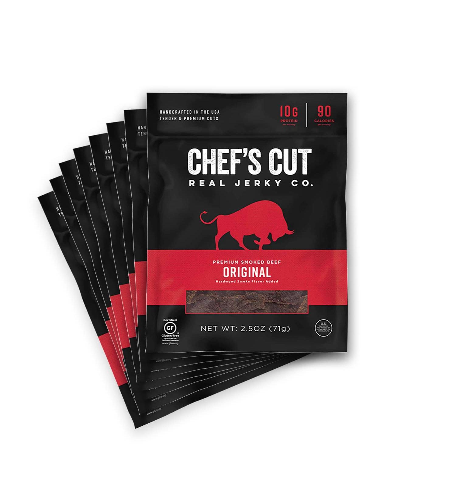Chef's Cut Tender Real Steak Jerky, Original Recipe, 2.5 Ounce