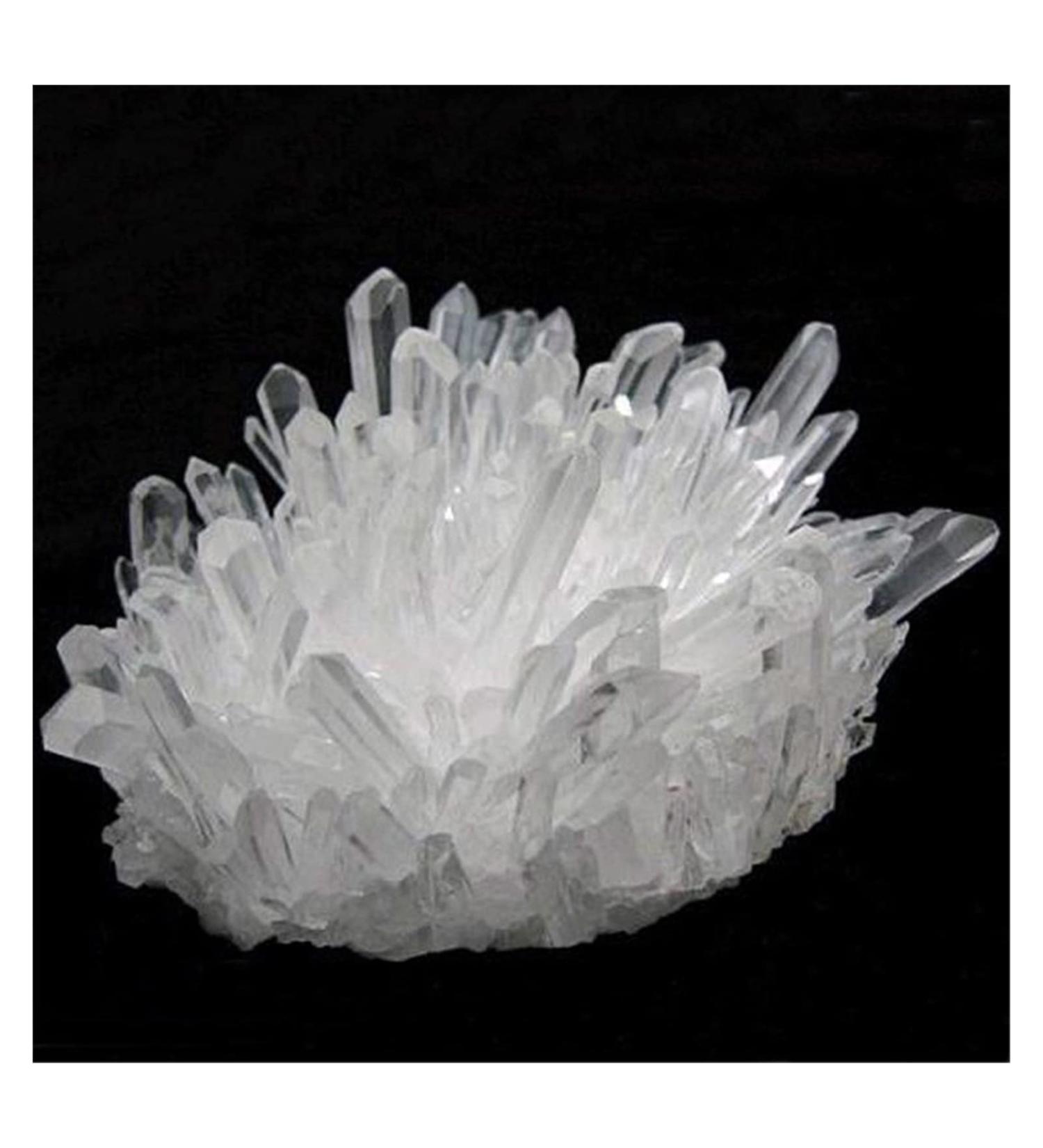 Natural Crystal Rough Natural Crystal Cluster Quartz White Stones Crystal Point Home Decoration Raw Crystals (Size : 300-350g) Household (Size : 300-350g)