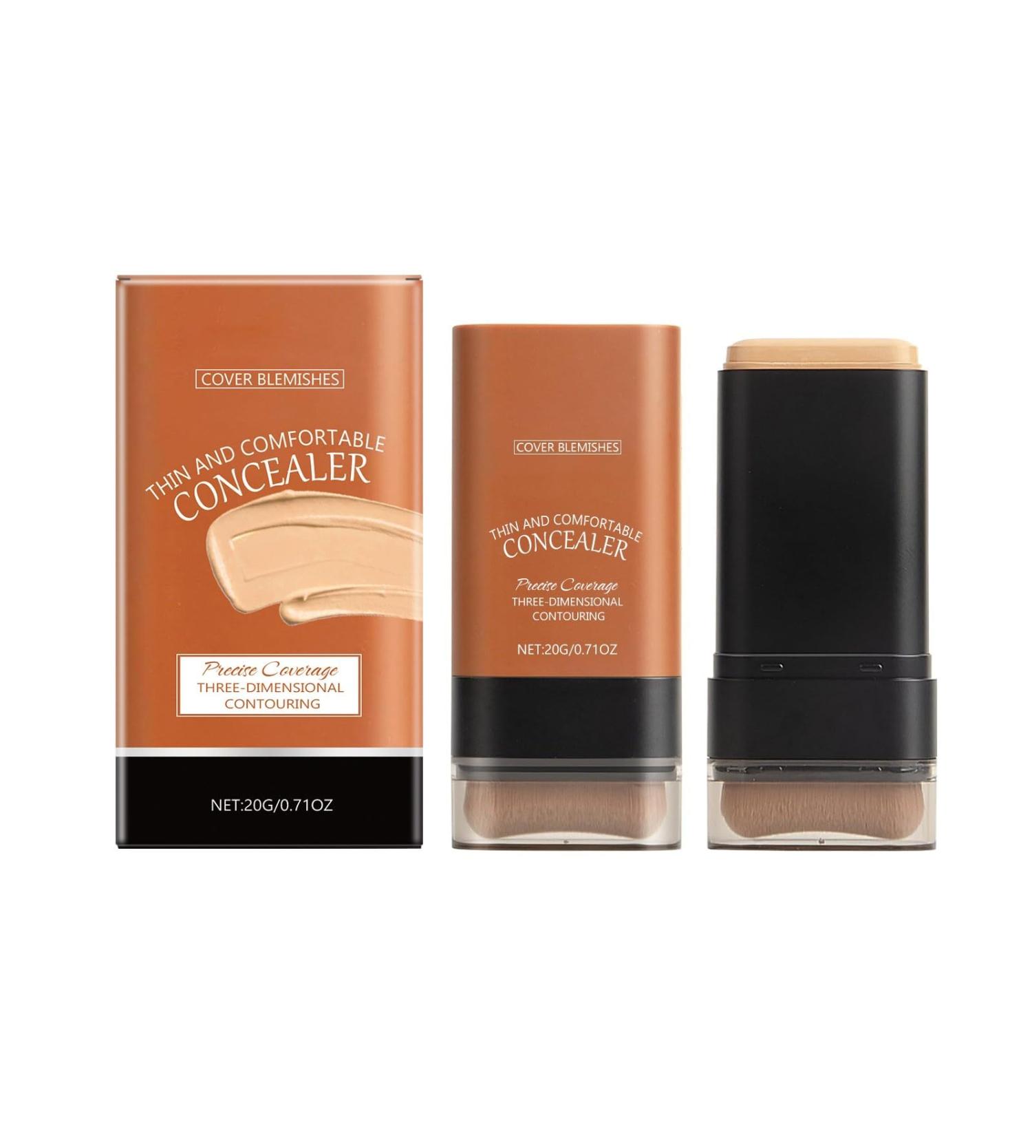 Multi-Use Stick Foundation Natural Matte Cream Foundation Lightweight Long-Lasting Nude Foundation with Built-in Brush Concealer That Covers Blemishes (Natural 20G) - Buy Online on GoSupps.com