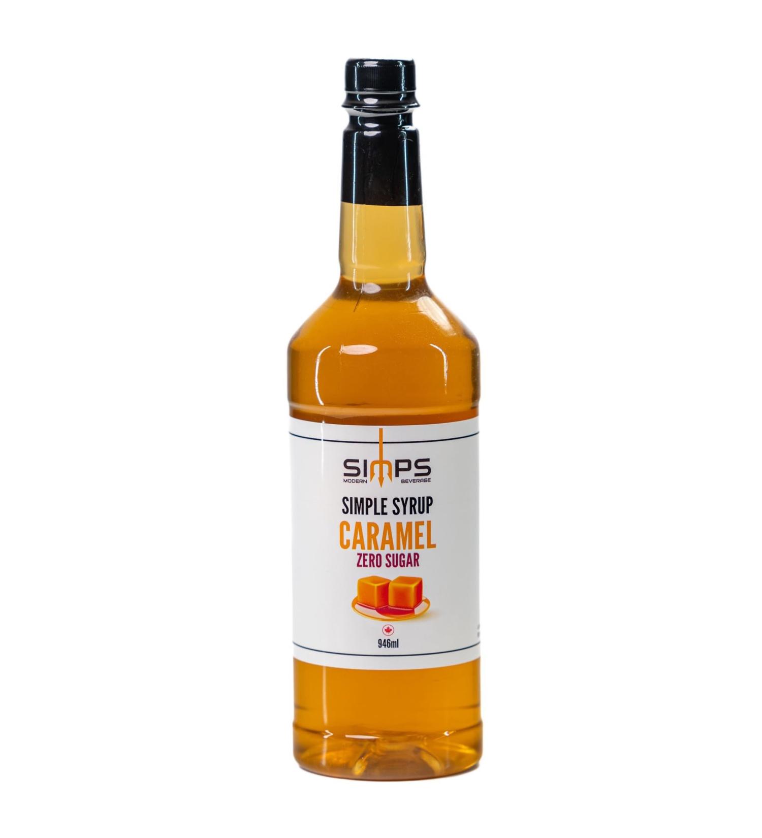 Simps Modern Beverage Zero Sugar Caramel Syrup Sugar Free Coffee Syrup 946 mL - Buy Online on GoSupps.com