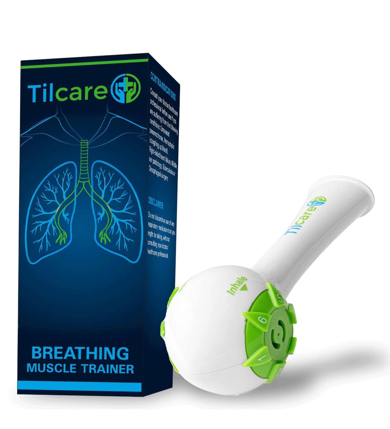 Inspiratory Expiratory Muscle Trainer by Tilcare - Perfect Breathing Exercise Device for Developing Strong Lungs - Lung Expander Exerciser That is Great Drug-Free Therapy for Asthma CHF Dysphagia - Buy Online on GoSupps.com