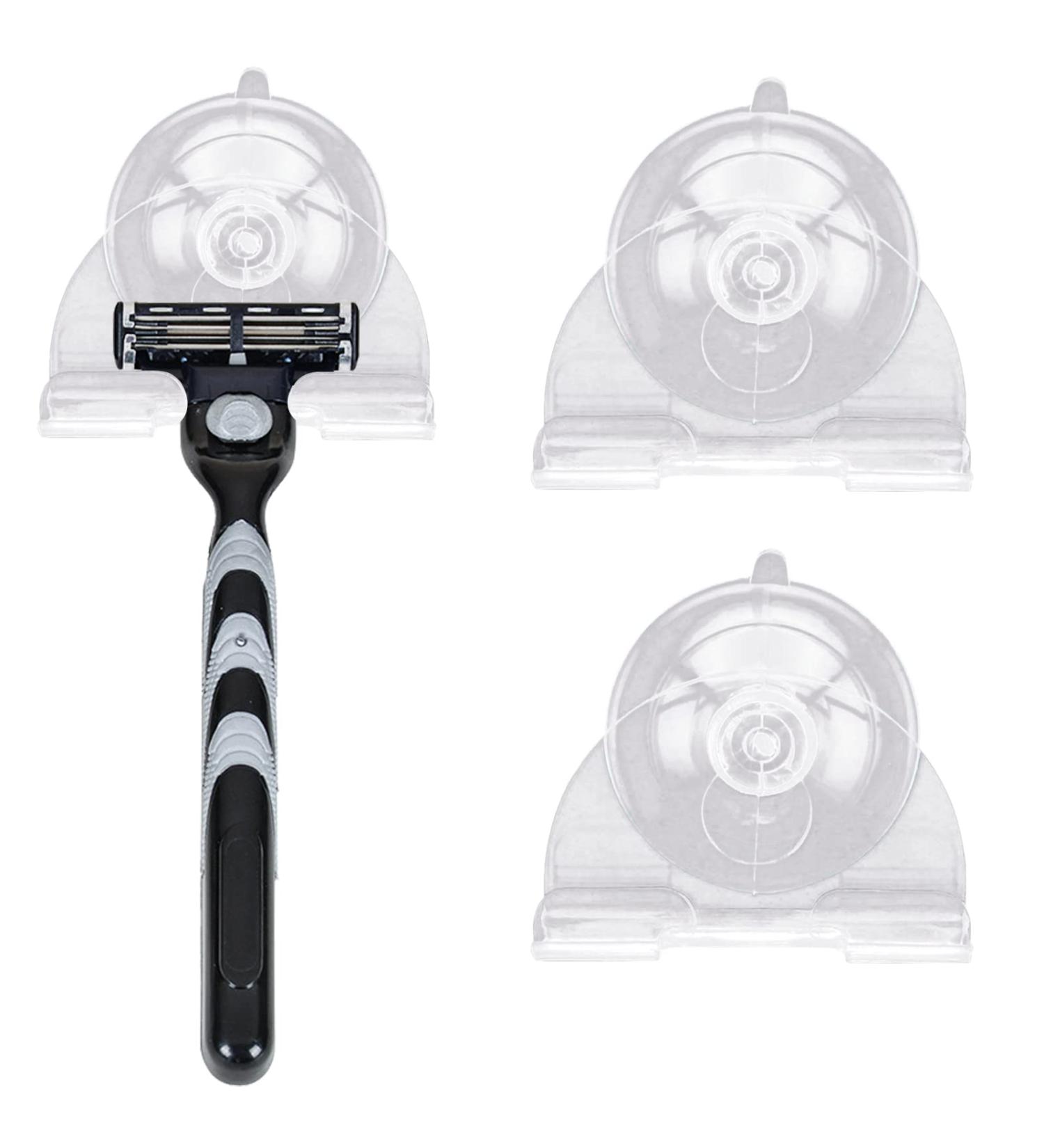 Eachpt Razen Bracket Shower - No Drilling Razor Holder Hook | Multi-Purpose Self-Adhesive Acrylic Shower Storage - 2-Piece Set - Buy Online on GoSupps.com