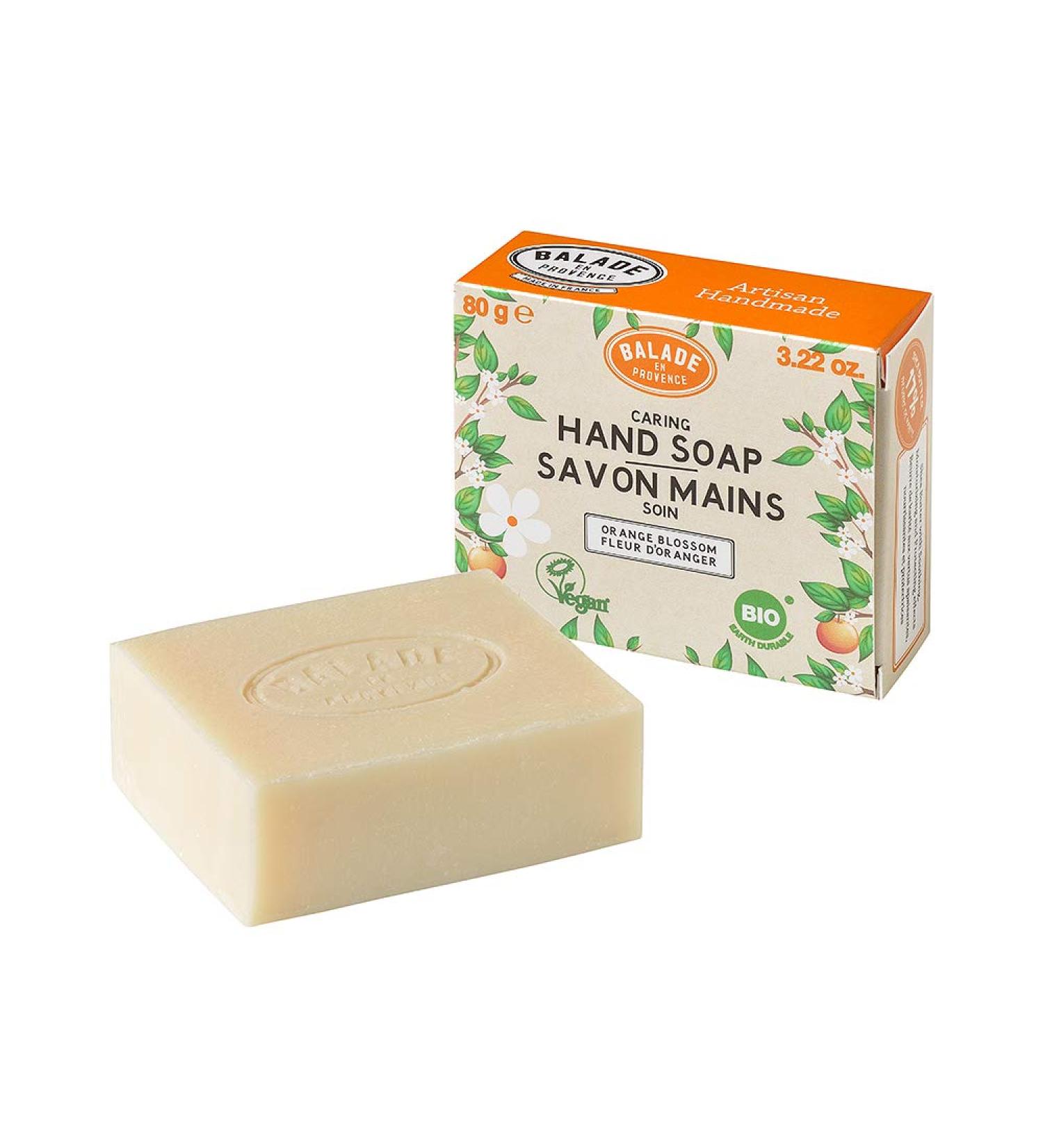 Handmade Organic Orange Flower Hand Soap Bar - Nourishing Shea Butter Vegan Zero Waste 3.22 oz - Buy Online on GoSupps.com