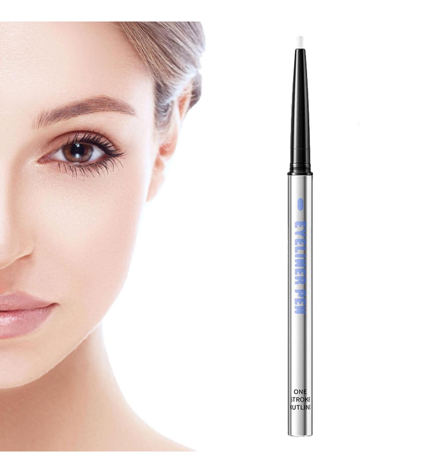 Eye Pencil Eyeliner - Waterproof Eyeliner Pencil Eyeliner for Delicate Liners | 6 Colors Vitamin E Super Slim Nib Eyeliners for Natural Bold Eye Makeup Easy to Remove Fanelod Milky White - Buy Online on GoSupps.com