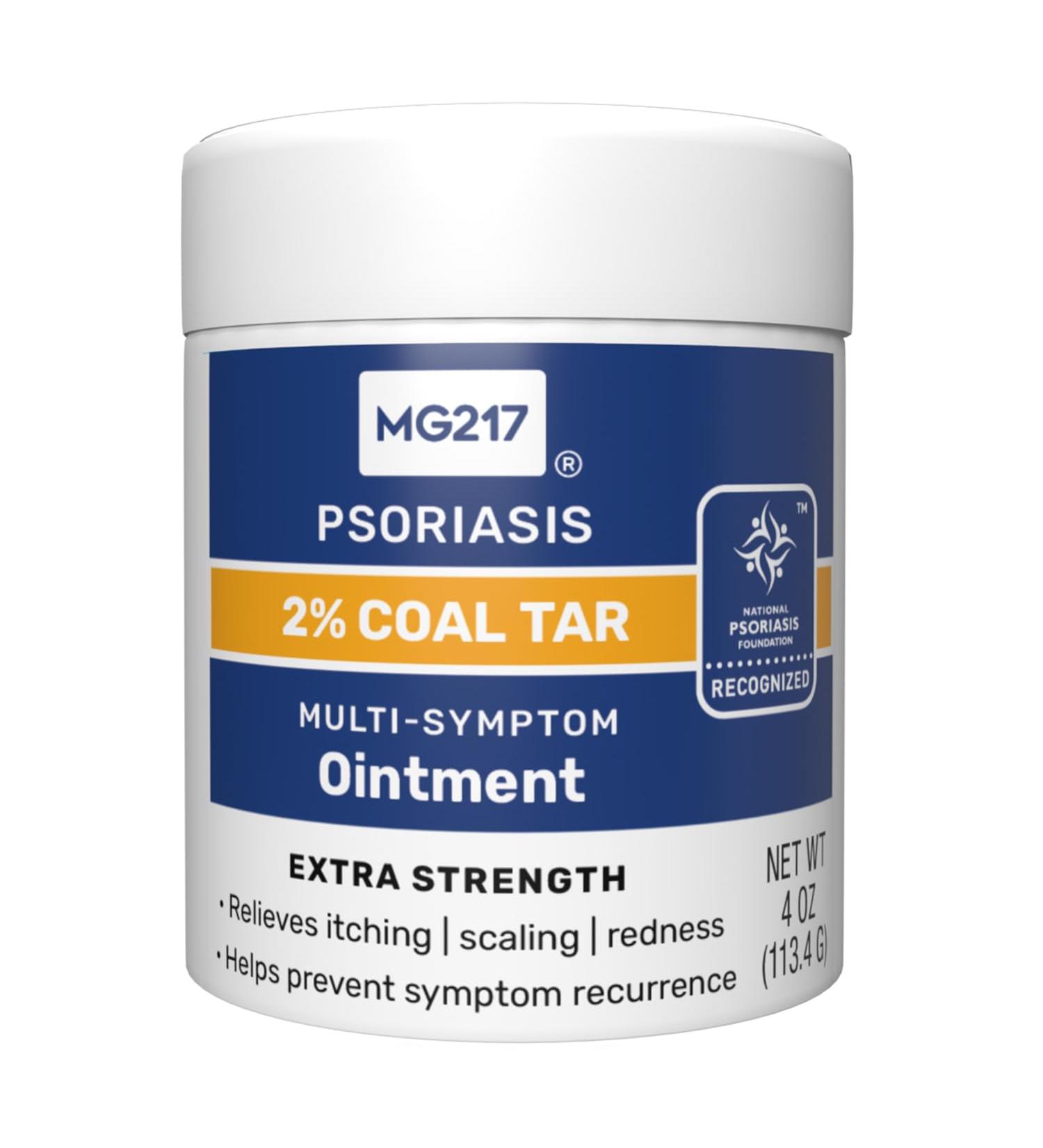 MG217 2% Coal Tar Ointment for Psoriasis - Extra Strength Itch Relief & Skin Health | 4 oz Jar - Buy Online on GoSupps.com