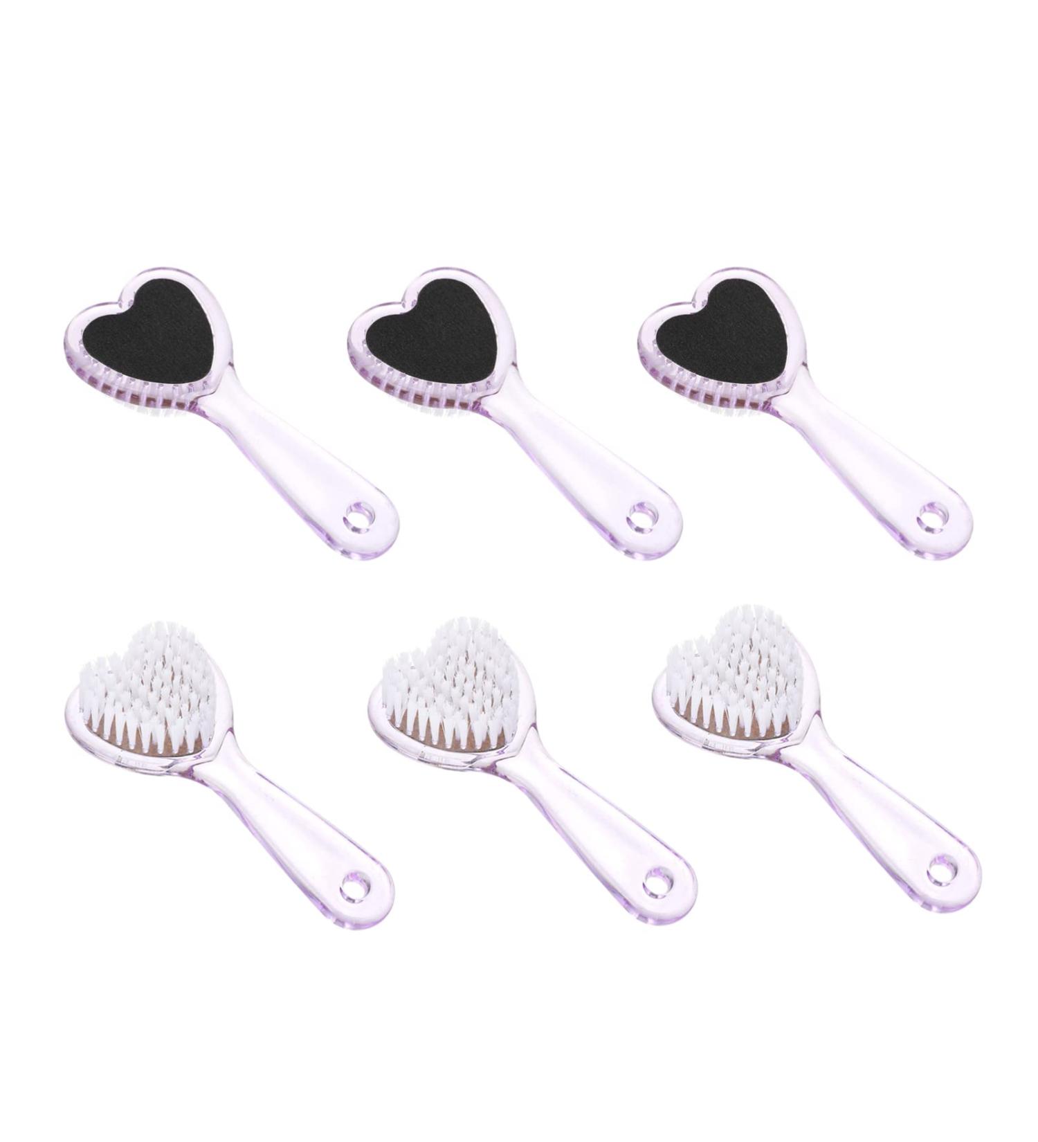 Heart Shaped Foot Scrubber & Callus Remover Kit - 6Pcs Pedicure Tools for Smooth Feet | Dead Skin Exfoliator & Nail Brush - Buy Online on GoSupps.com
