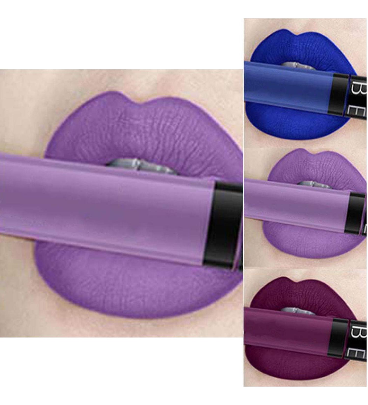 Edanta Kilshye Matte Liquid Lipstick - Velvet Cream Lip Gloss in Z-Purple | High Pigmented Lip Beauty for Women and Girls - Buy Online on GoSupps.com
