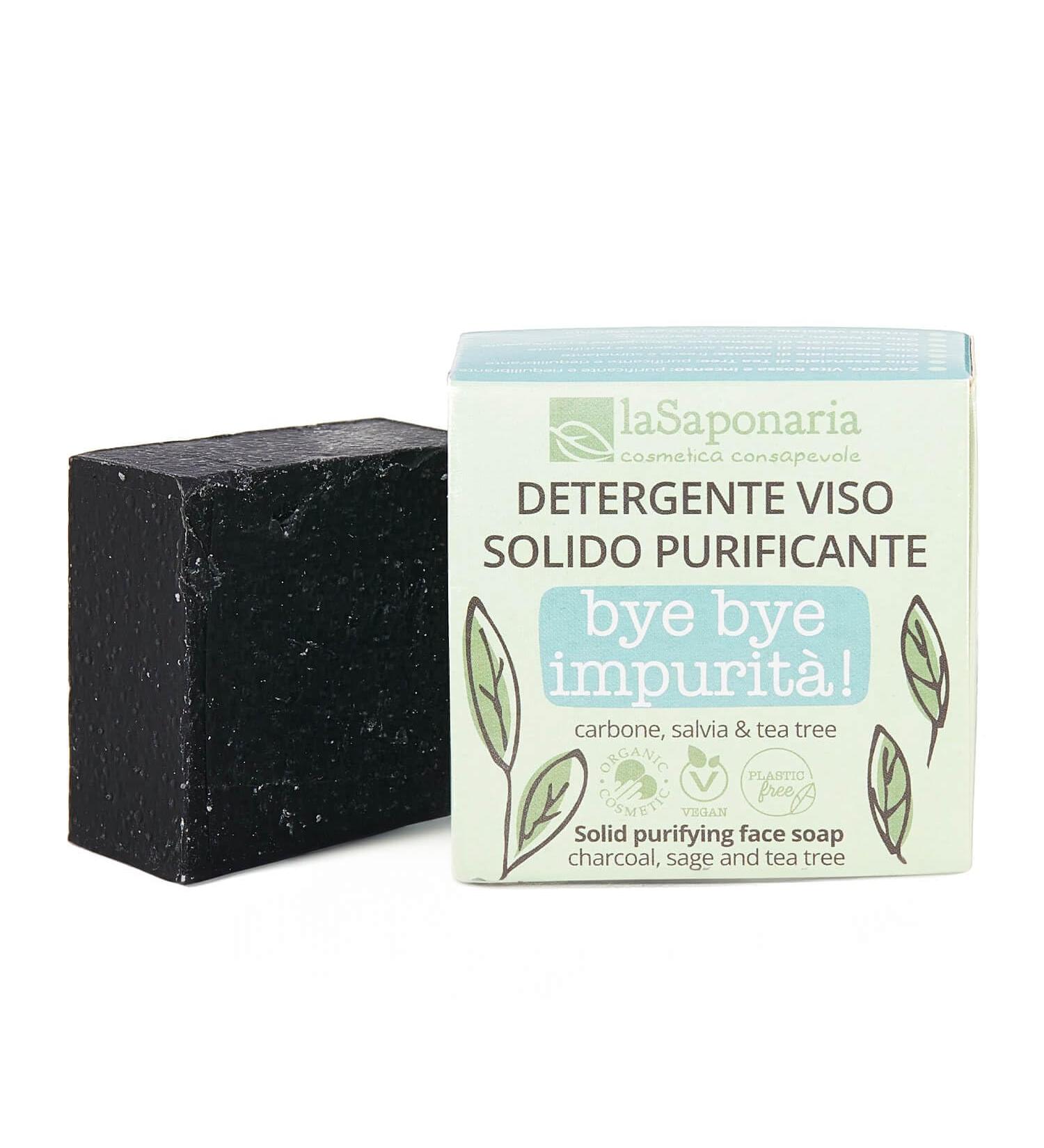 La Saponaria Solid Facial Cleanser Purifying Bye Bye Impurity 70gr