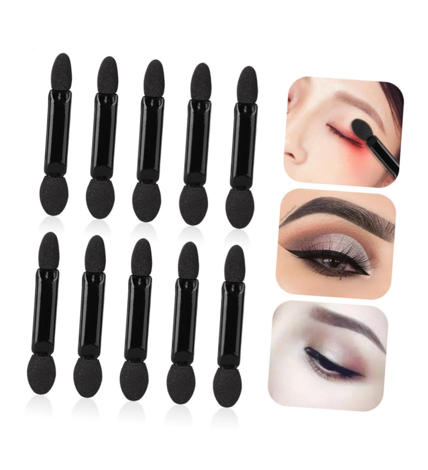 VINTORKY 50pcs Women Eyeshadow Brush Eye Shadow Applicator Eyeshadow Double Sided Black - Buy Online on GoSupps.com