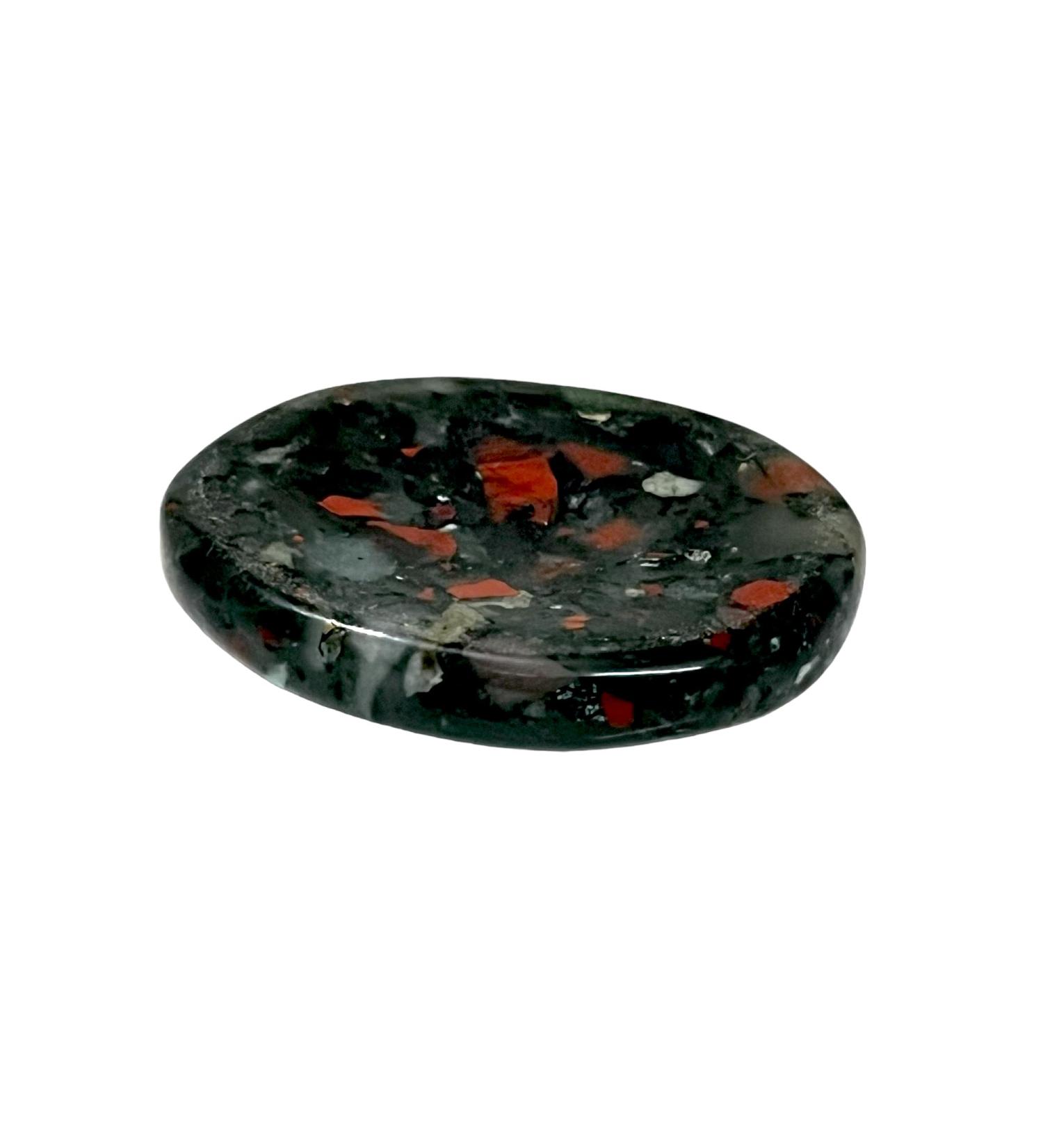 Opalite Crystal Worry Thumb Stone - Natural Healing for Calming Meditation, Reiki, and Stress Relief (African Blood Stone) - Buy Online on GoSupps.com