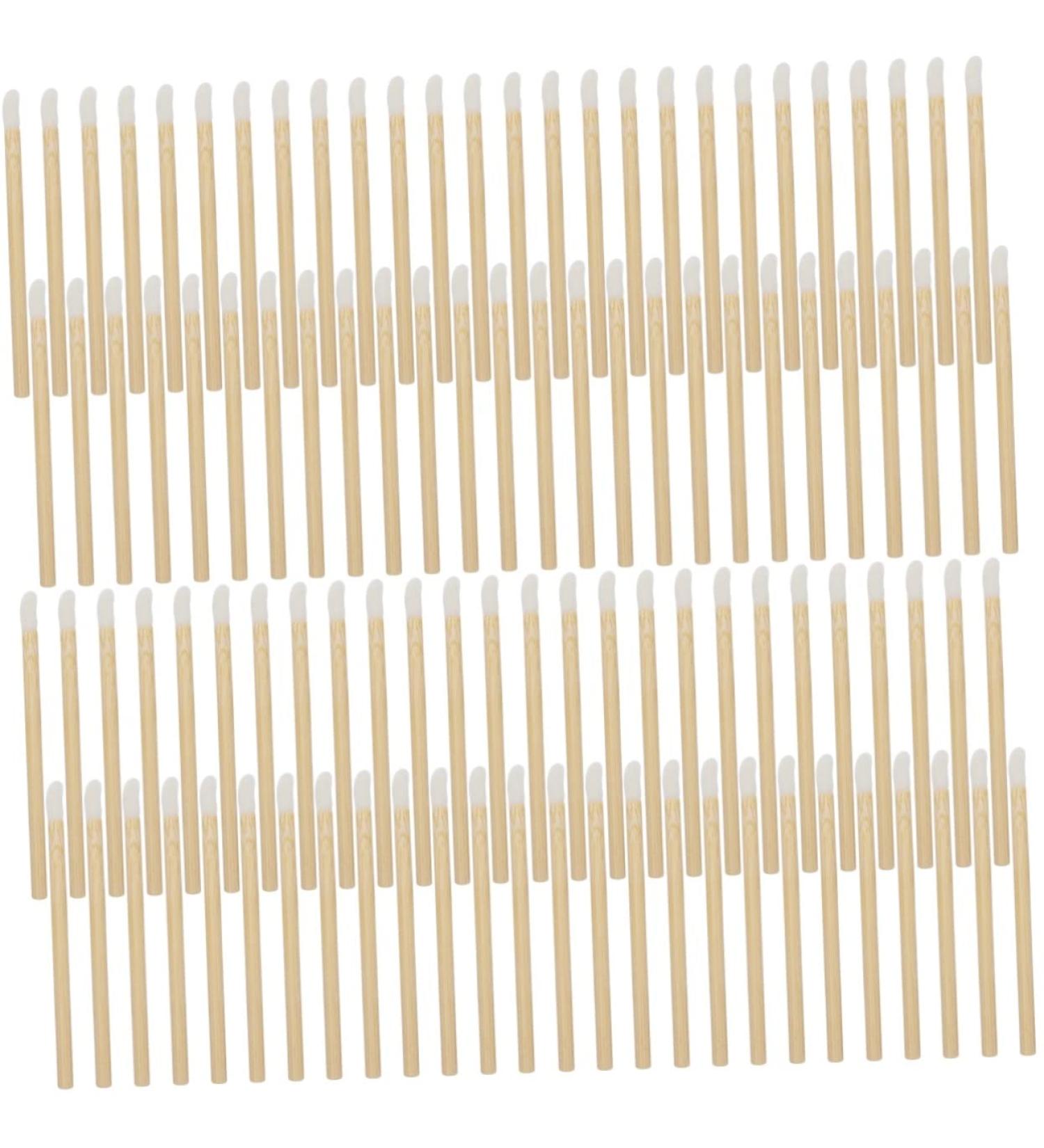 Buy Minkissy 400 Pcs Wooden Lip Brush Set - Disposable Makeup Applicator with Bamboo Handle for Lipstick | Perfect for Makeup Artists & Daily Use - Buy Online on GoSupps.com