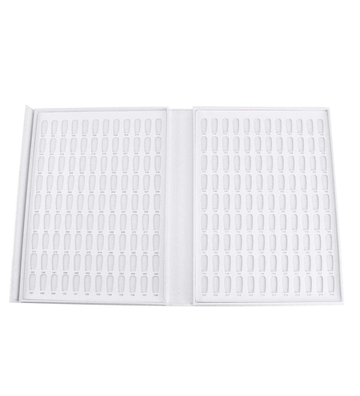 FOMIYES 216 nail color card nail polish card nail color book display board display card white - Buy Online on GoSupps.com