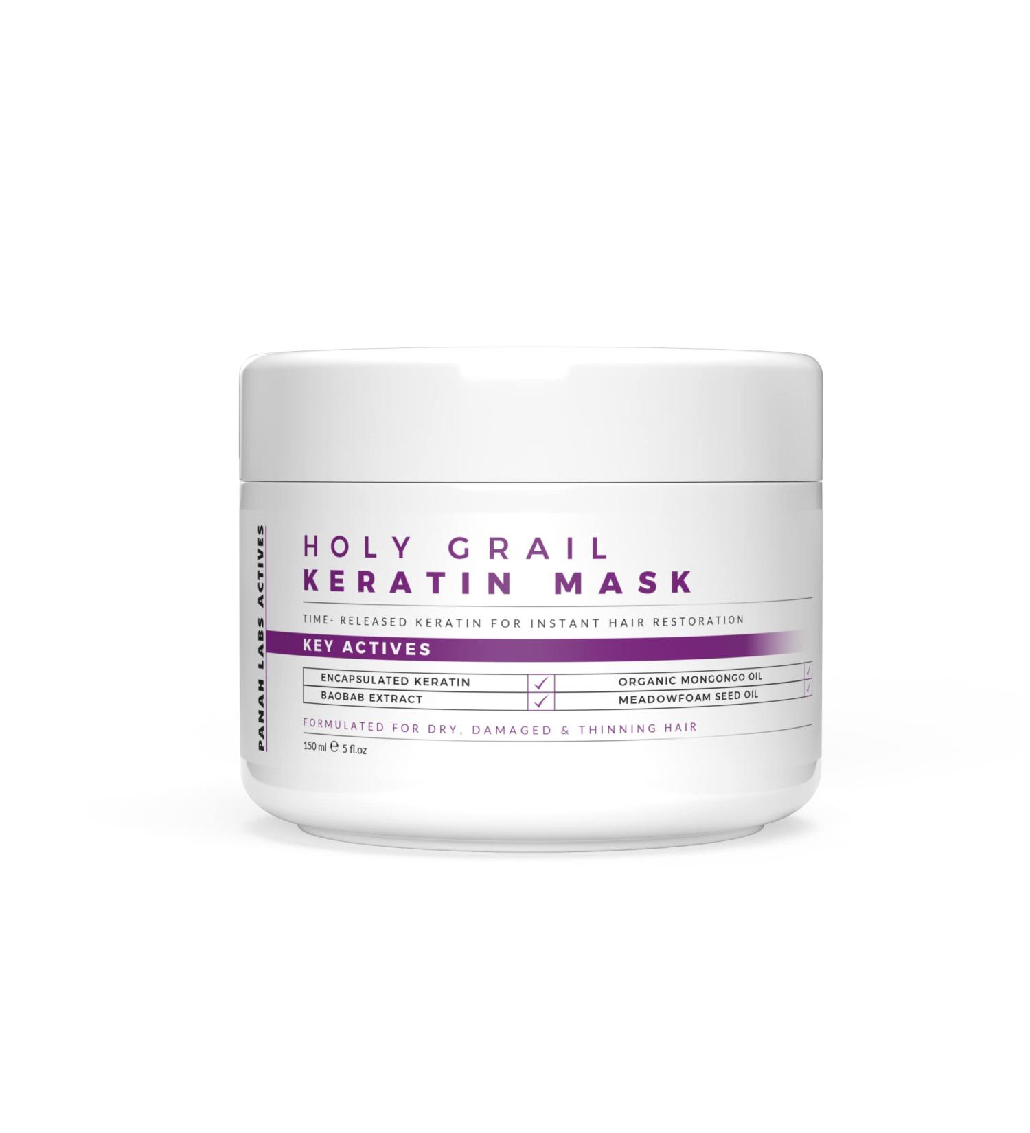 Panah Holy Grail Slow Release Keratin Hair Mask with Rosemary Extract - 5 in 1 Restoration Formula for Damaged Hair - Anti Frizz, Deep Conditioning Treatment - 150 ML - Buy Online on GoSupps.com