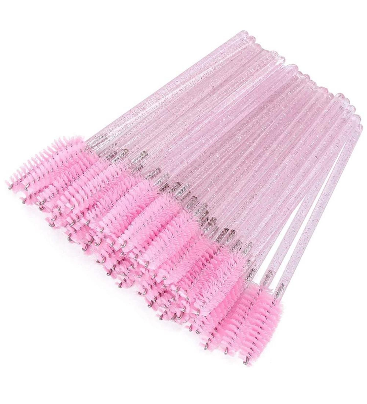 Obahdirry Disposable Crystal Rod Eyelash Brush Portable Eyelash Curler Makeup Brush (Pink) - Buy Online on GoSupps.com