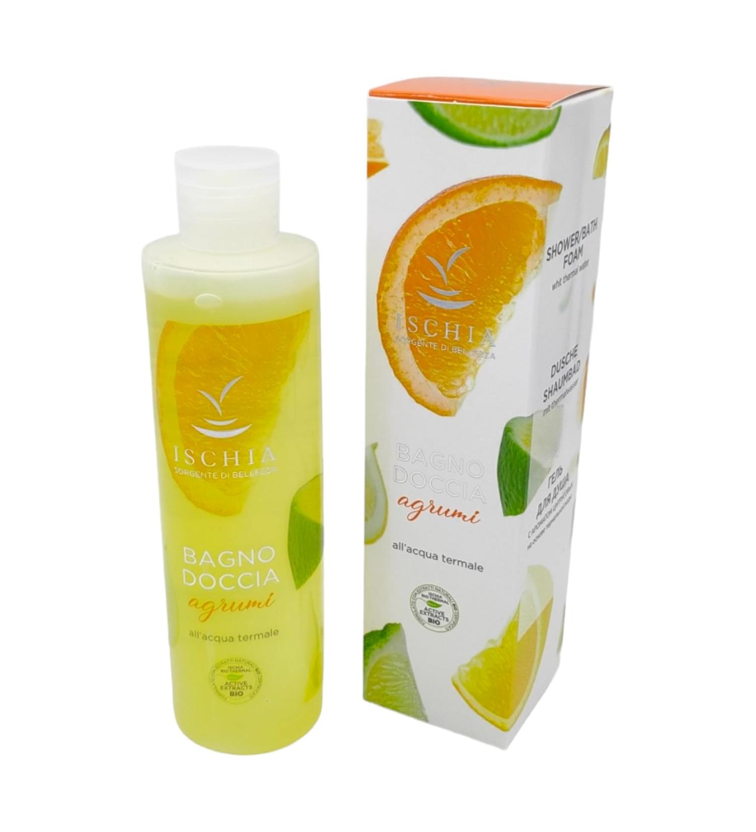 Ischia Sorgente di Bellezza ISB "Aqua" Shower Bath 250 ml Agrum with Thermal Water from Ischia Island