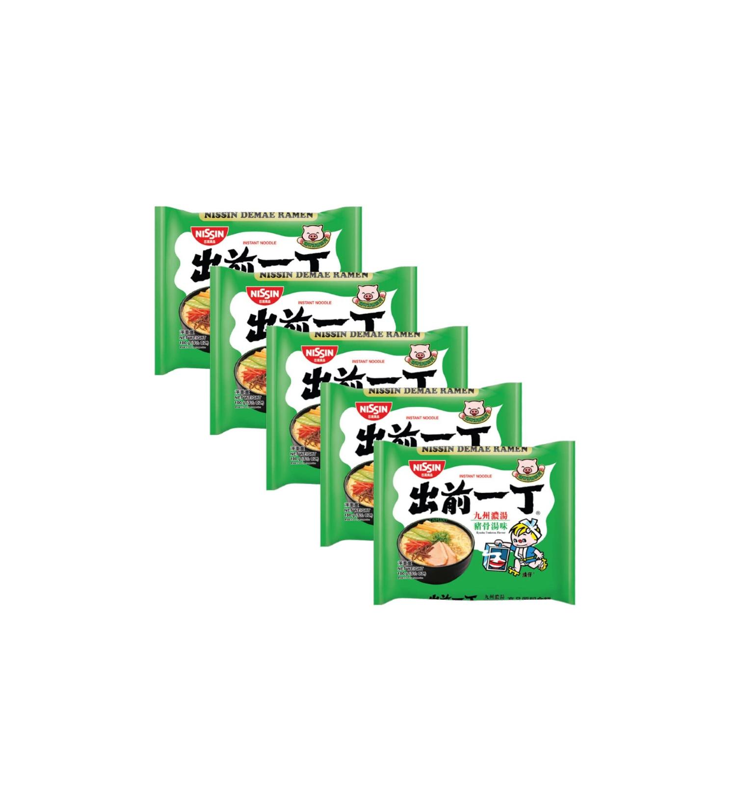 Nissin Kyushu Tonkotsu Flavour Demae Ramen Instant Noodle 100g (Pack of 5) by CNMART - Buy Online on GoSupps.com