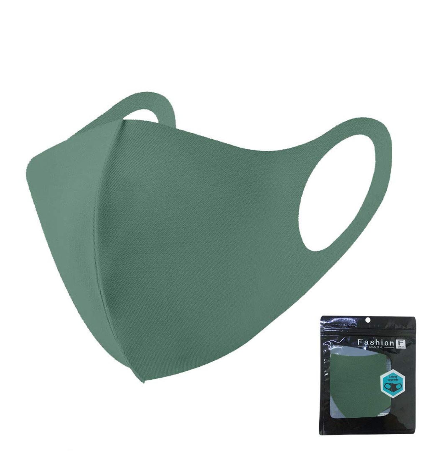 Riou Face Mask with Motif - Washable Reusable Cotton Scarf for Women & Men - Breathable Mouth & Nose Protection (Green) - Buy Online on GoSupps.com