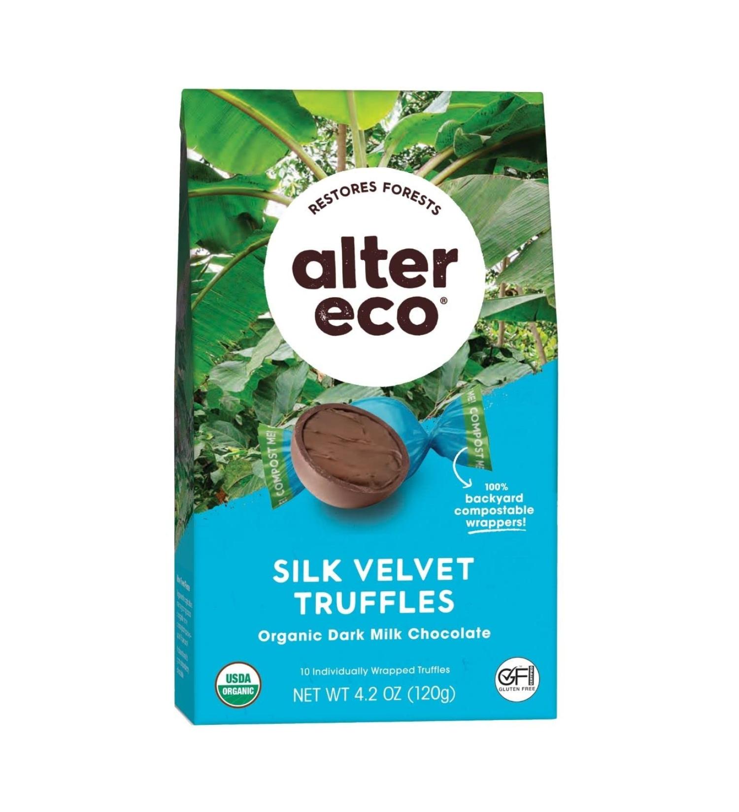 Alter Eco Organic Dark Milk Chocolate Truffles - Silk Velvet, 4.2 oz (120g) - Buy Online on GoSupps.com