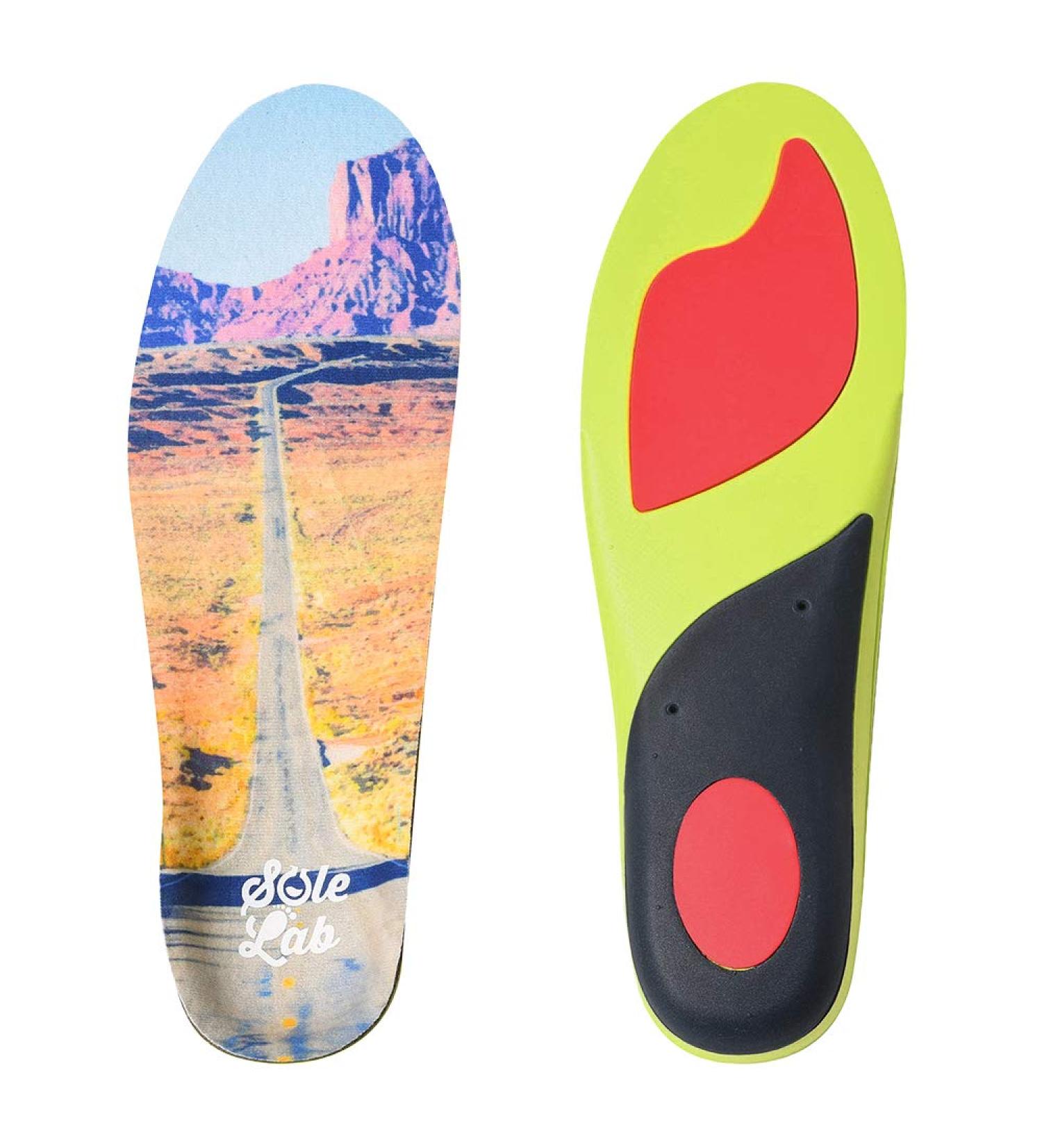 SoleLab Running Shoes Insoles - Full Length with Graphics - Orthotic Comfort Inserts for Men (6.5-8) Women (8.5-10) - Buy Online on GoSupps.com