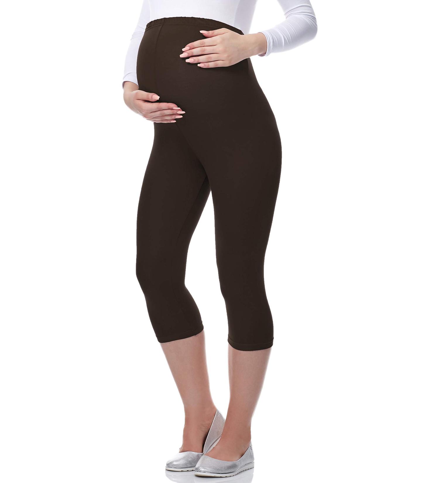 Be Mammy Maternity 3/4 Leggings 03 XS Brown - Comfortable Pregnancy Wear - Buy Online on GoSupps.com