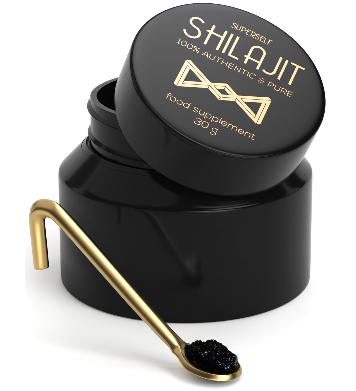Shilajit Resin 30g - Pure Raw & Authentic - Gold Grade High Potency Shilajit - Natural Energy Boost for Men & Women - Rich in Fulvic Acid 65% - 60 Servings 30 g (Pack of 1) - Buy Online on GoSupps.com