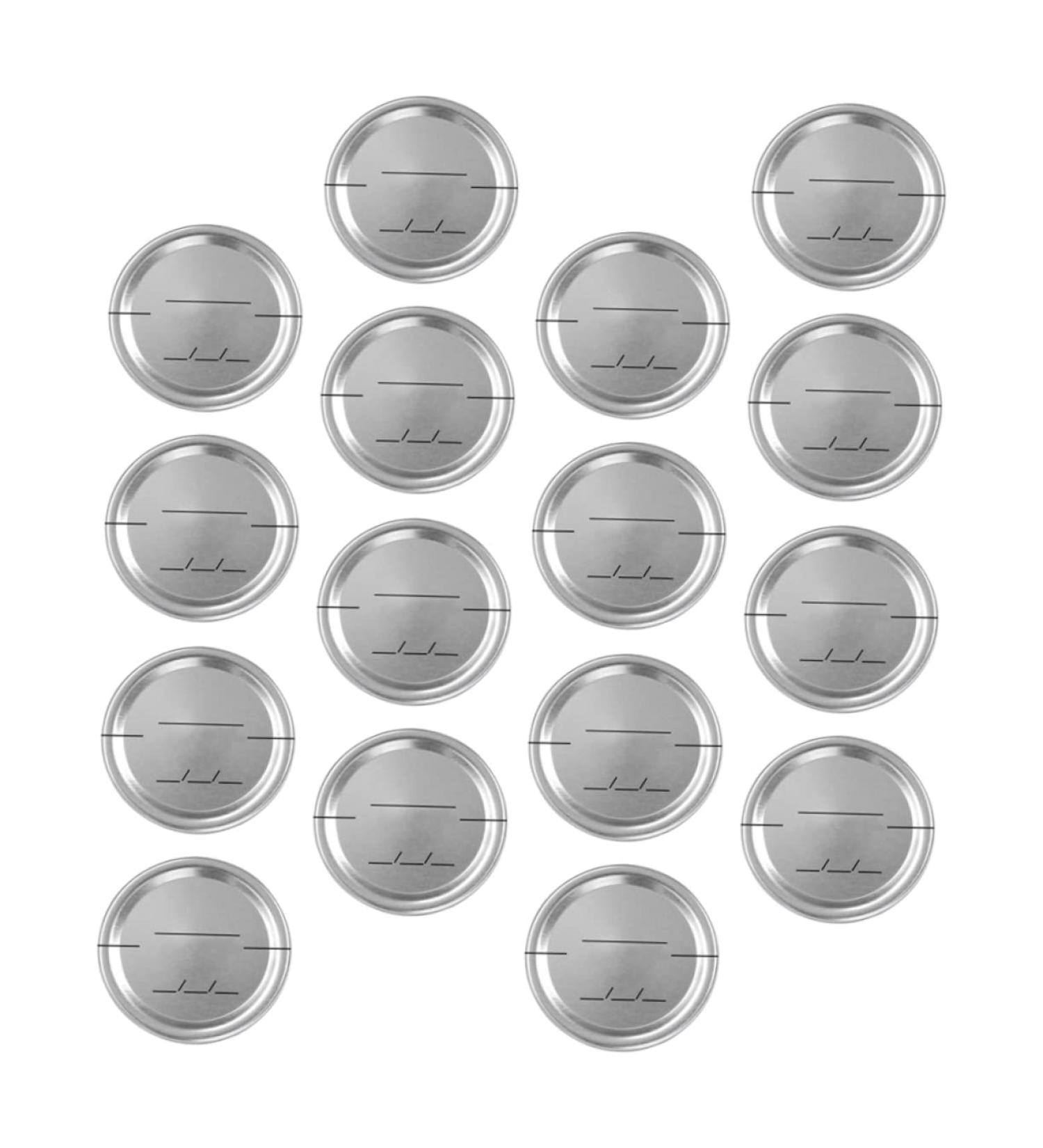 Sosoport 30pcs Mason Jar Lids Electric Wok Wide Mouth Jar Lids Tin Discs for Mason Jar Screw Caps Reusable Storage Covers Reusable Canning Lids Strainer Lid Jam Sugar Bowl Ordinary Tinplate Silver 8.6X8.6X0.2CM - Buy Online on GoSupps.com