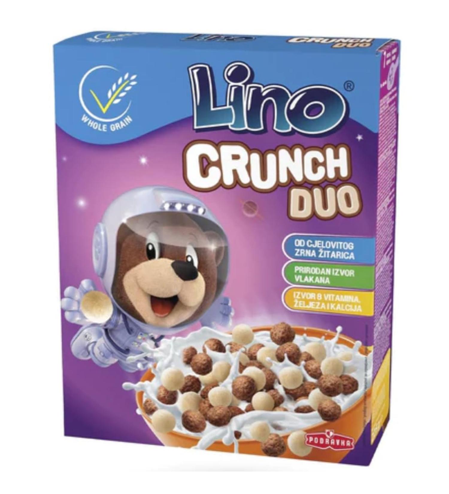 Lino Crunch Duo Muesli Cornflakes Céréales Boîte de 225 g