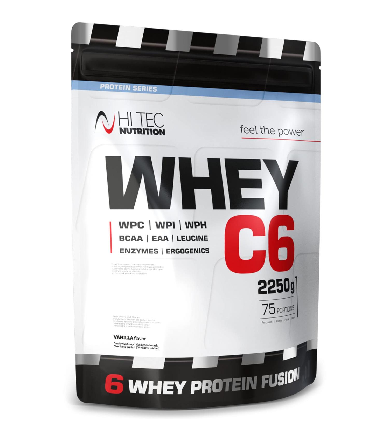 Hi Tec Nutrition Whey C-6 Protein Supplements 2250g - Vanilla Flavor for Bodybuilders & Athletes | Muscle Growth & Recovery - Buy Online on GoSupps.com