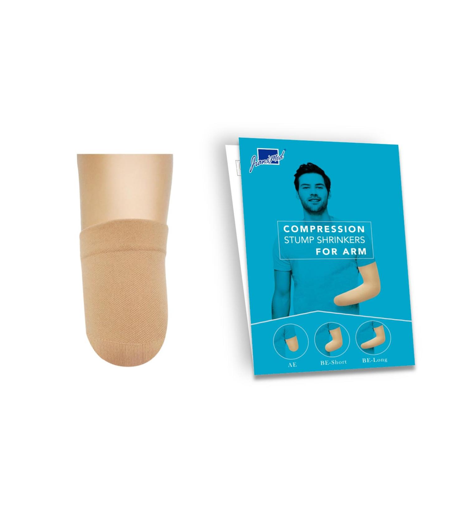 Prosthetic Stump Shrinkers for Arm - Above Elbow Compression Sleeve | Healthcare Amputee Support | Elastic 20-30 | Taiwan Excellence - Beige L - Buy Online on GoSupps.com