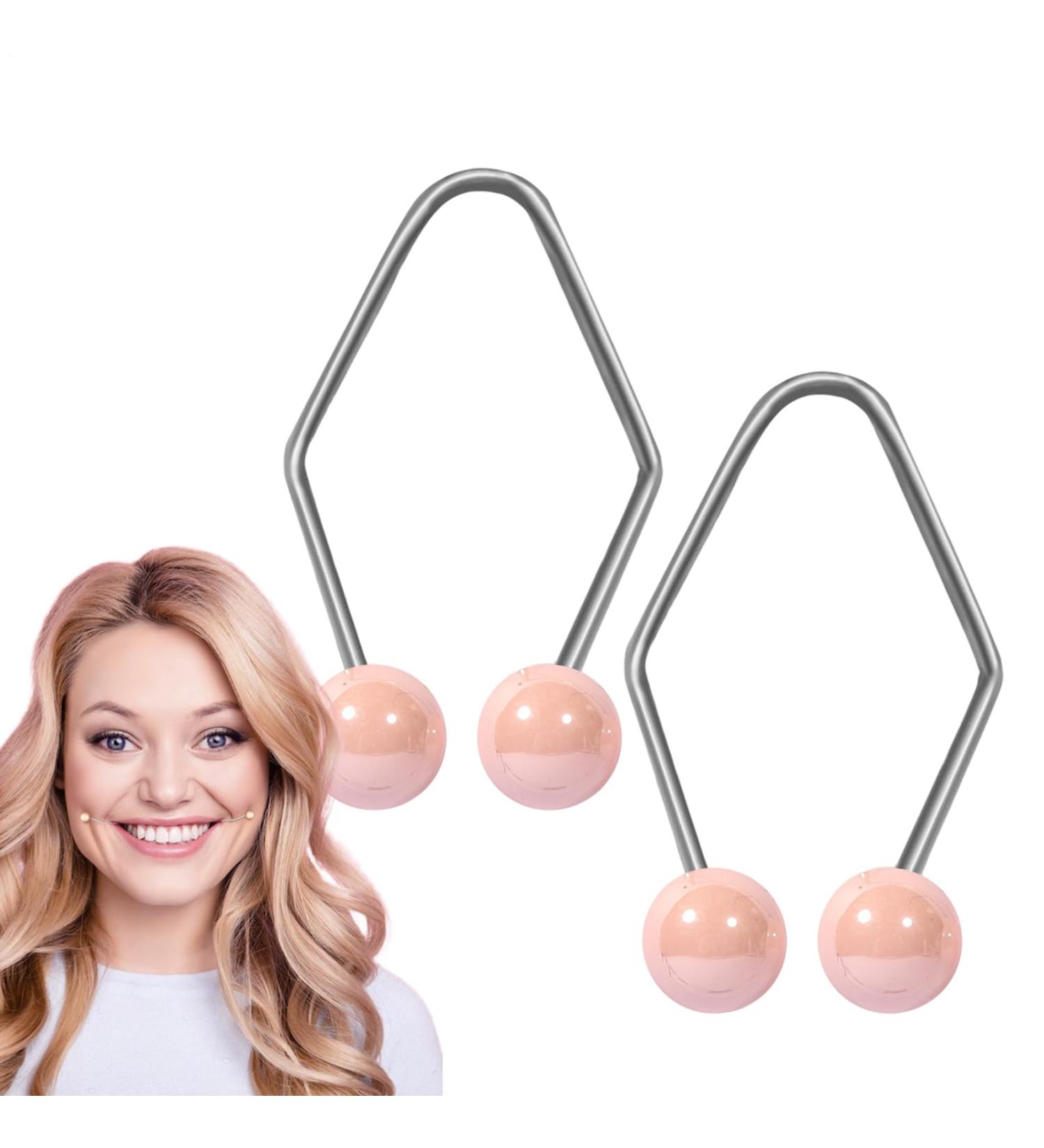 Trainer Facial muscle trainer for a beautiful hollow smile Cheek Lifting Beauty Tool for working sleeping reading typing studying Pink - Buy Online on GoSupps.com