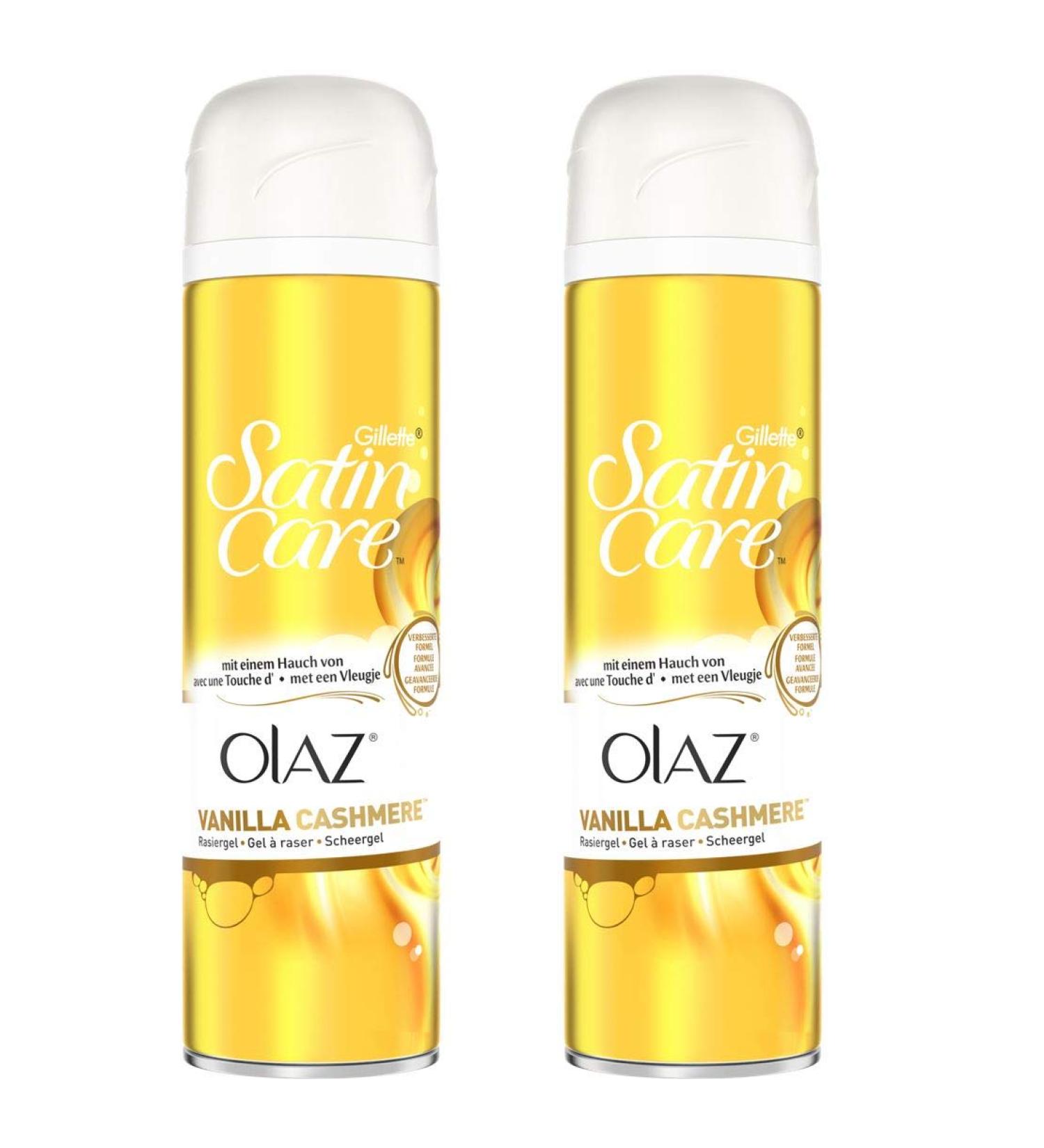 Gillette Venus Satin Care Vanilla Cashmere with a touch of Olaz Shaving Gel pack of 2 (2 x 200 ml)