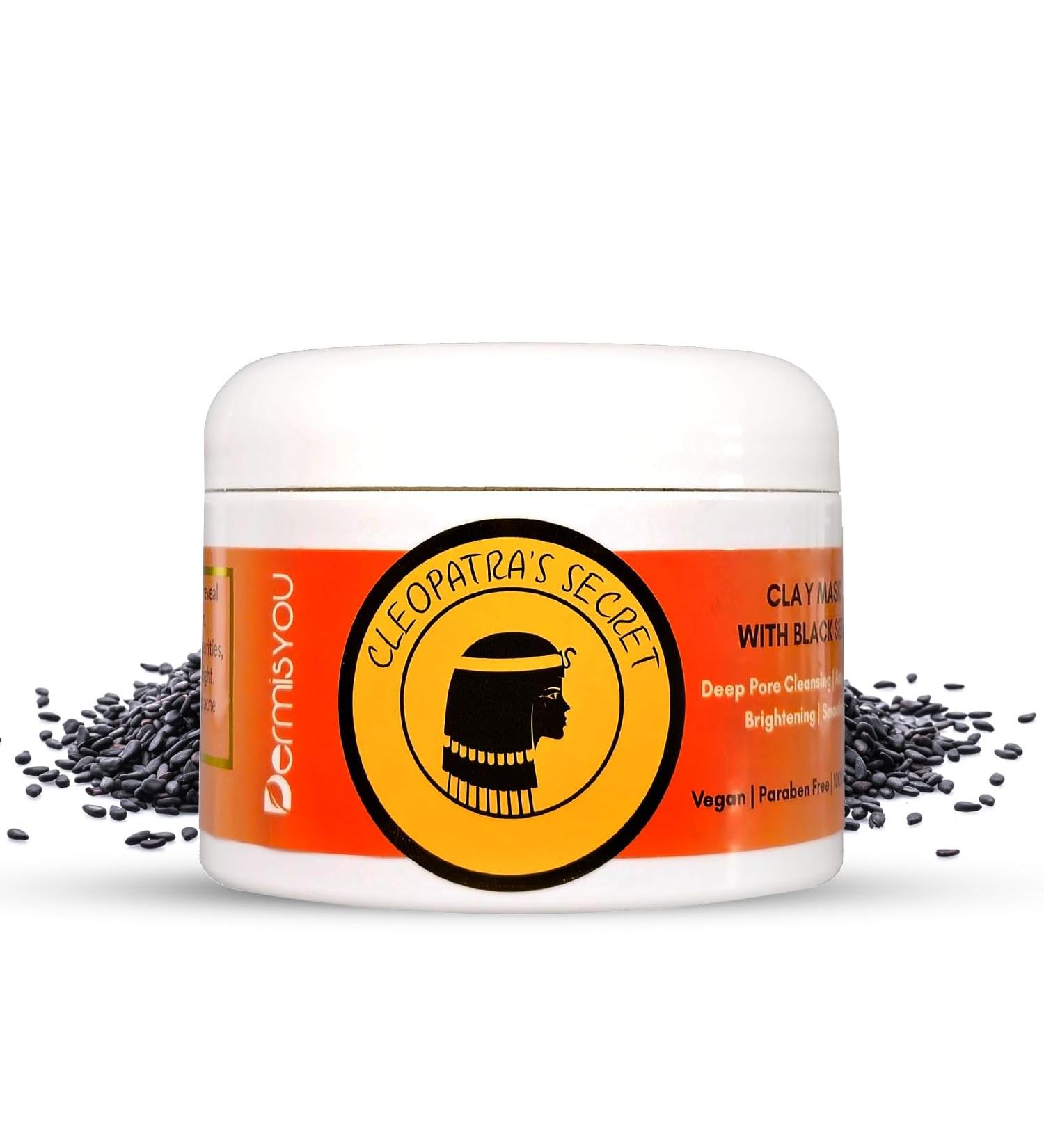 Cleopatra's Secret Black Seed Clay Mask - 8 fl Oz | Deep Pore Cleansing & Dark Spot Fighter | All-Natural Radiant Skin Care - Buy Online on GoSupps.com