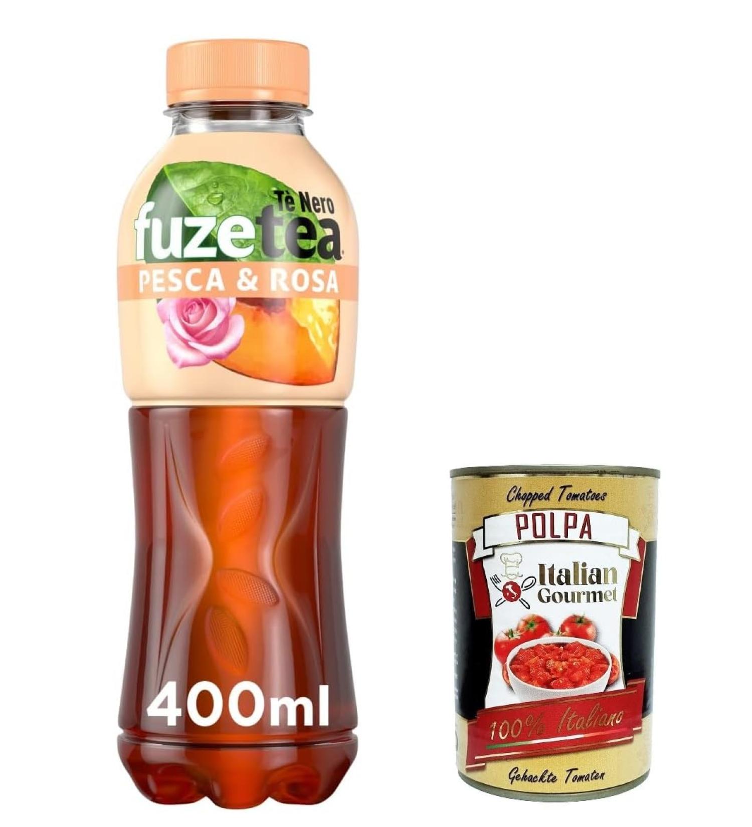  Italian Gourmet E.R. 24 x Rosette Pet Black Tea Bags 400ml + Italian Gourmet Polpa 400g - Buy Online on GoSupps.com