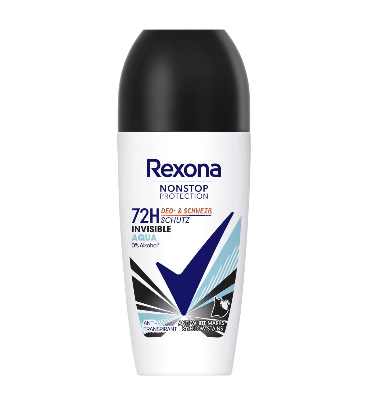  Rexona Rexona Nonstop Protection Roll-On Deodorant Invisible Aqua 50 ml - Buy Online on GoSupps.com