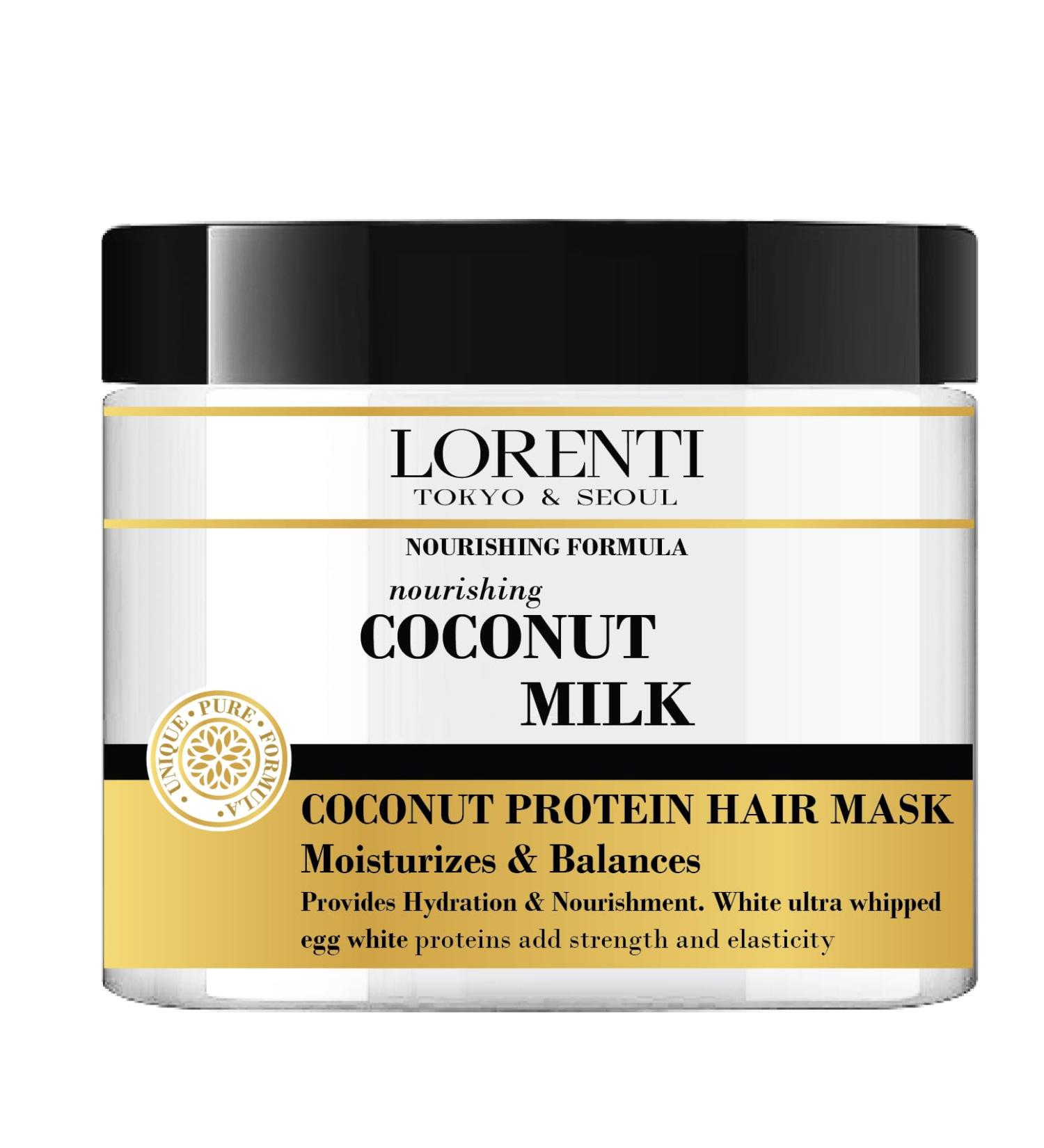  Lorenti LORENTI TOKYO & SEOUL Coconut Milk Hair Mask 500 ml | Coconut Milk Hair Mask | Repairing Treatment for Brittle Dry and Damaged Hair | Hair Care - Buy Online on GoSupps.com