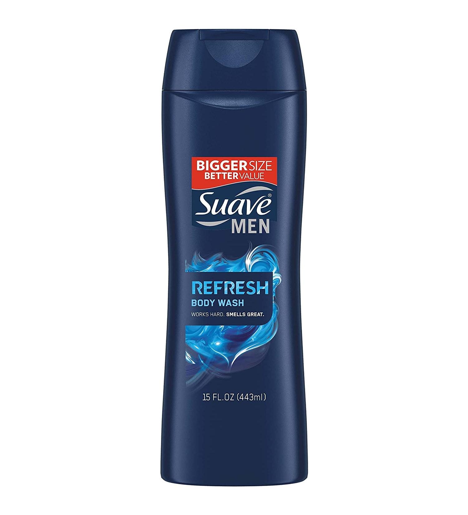 Suave Men Refreshing Masculine Scent Body Wash 15 oz - Pack of 6 - Buy Online on GoSupps.com